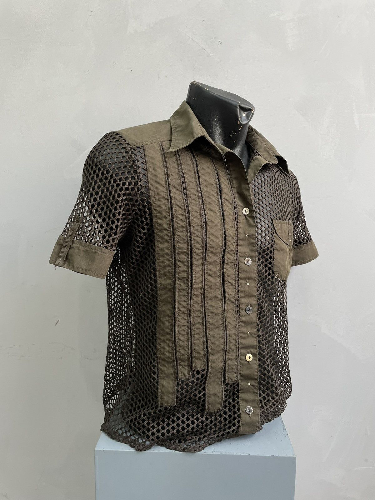 Junya Watanabe Rare mesh top cargo pockets Japanese style y2k shirt Size US S / EU 44-46 / 1 - 2 Thumbnail