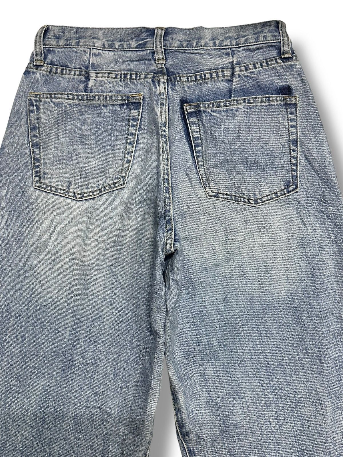 Japanese Brand Vintage Japan Distressed Jean With Wideleg Baggy Style Faded Size US 30 / EU 46 - 5 Thumbnail