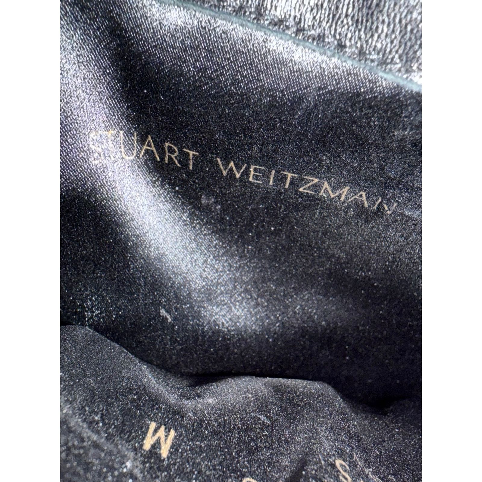Stuart Weitzman Stuart Weitzman Black Leather Mid Calf Slouch Pointed Boots Size US 10 / IT 40 - 9 Thumbnail