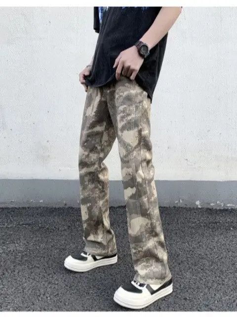 Japanese Brand × Jean Retro straight camouflage high street jeans Size US 32 / EU 48 - 1 Thumbnail