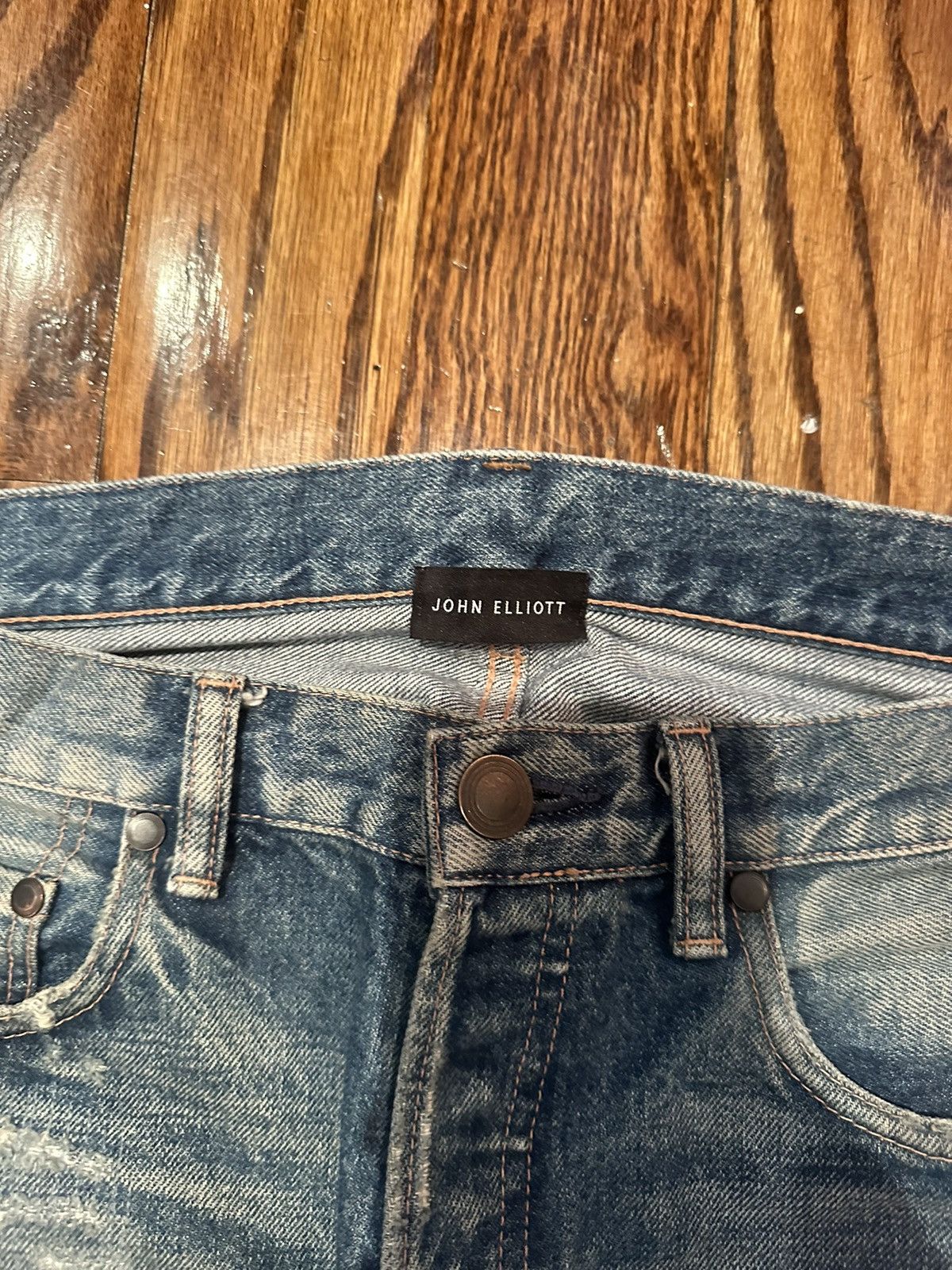 John Elliott Vintage Japanese Boro Repair Jeans Size US 31 - 3 Thumbnail
