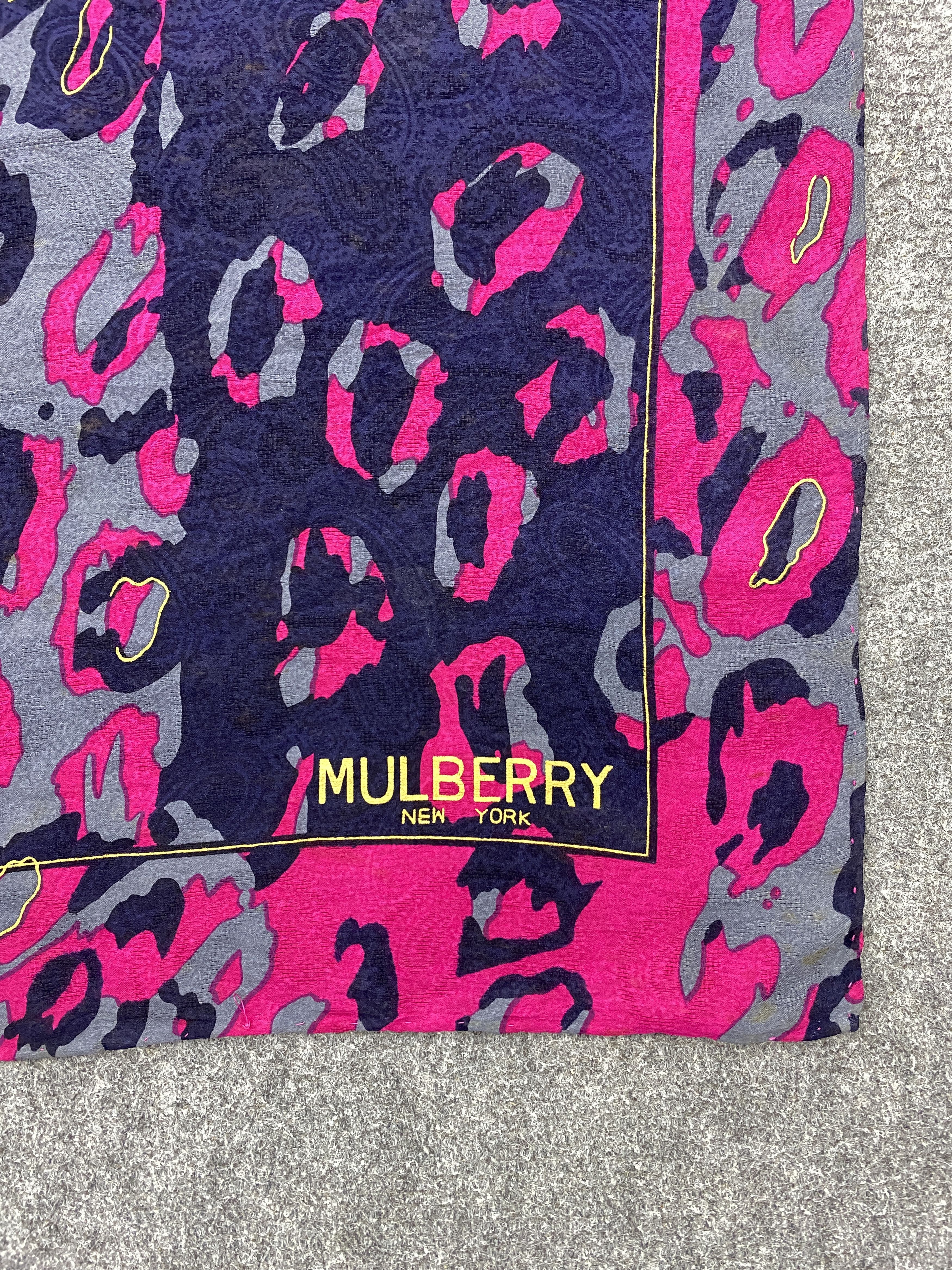 Mulberry × Vintage Vintage Mulberry New York Foulards / Silk Scarf SN0011 Size ONE SIZE - 4 Thumbnail