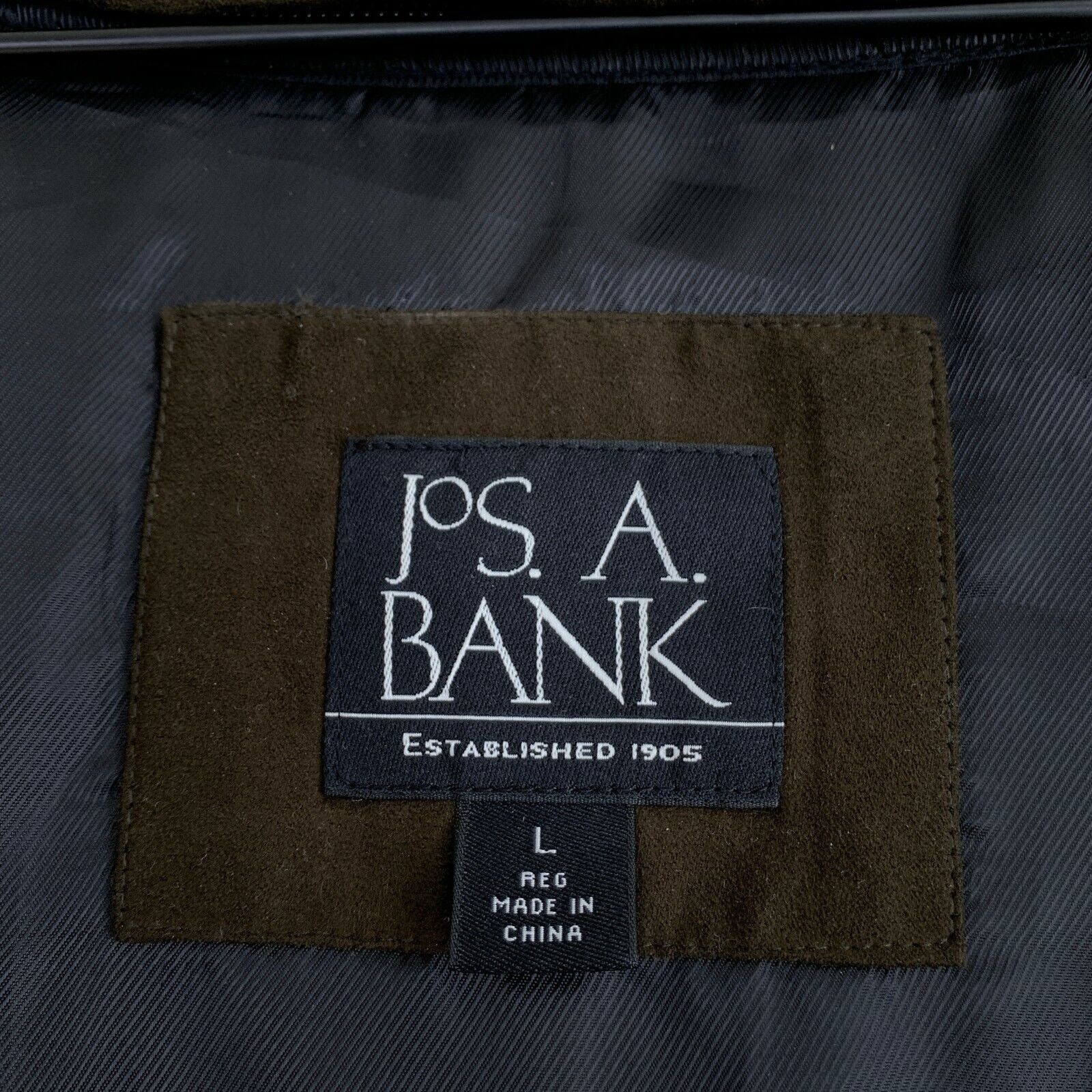 Jos. A. Bank Jos A Bank Flannel Lined Overcoat Brown Faux Suede Mens L Size US L / EU 52-54 / 3 - 7 Thumbnail