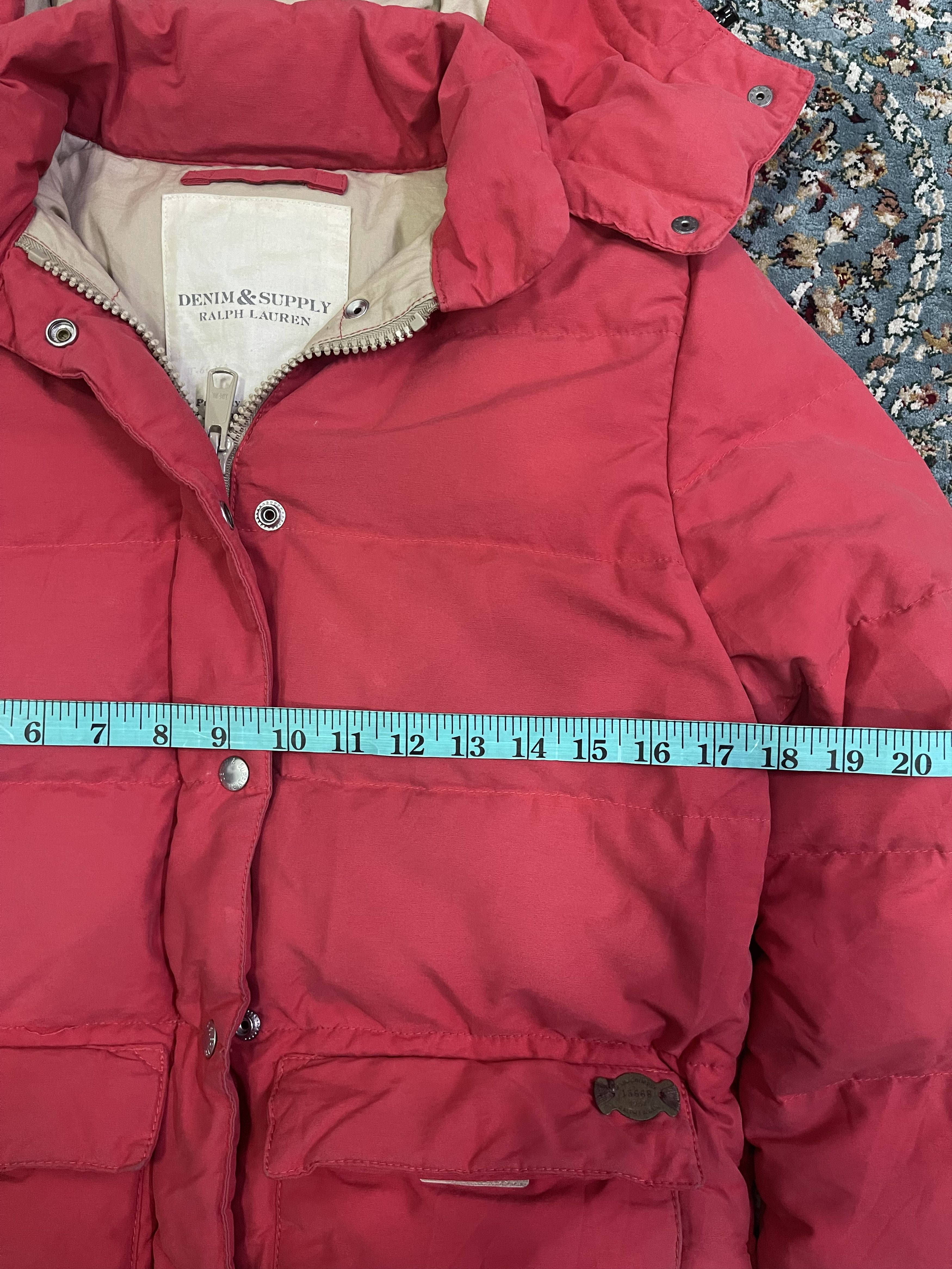 Denim & Supply Ralph Lauren Red Balaclava Down Puffer Jacket Size US XS / EU 42 / 0 - 8 Thumbnail