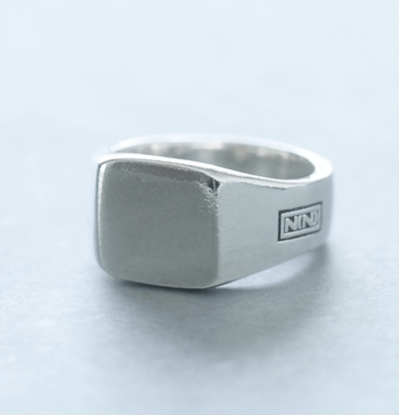 Number (N)ine Number nine FLAT ROUND TOP SECRET SKULL RING Size ONE SIZE - 1 Thumbnail