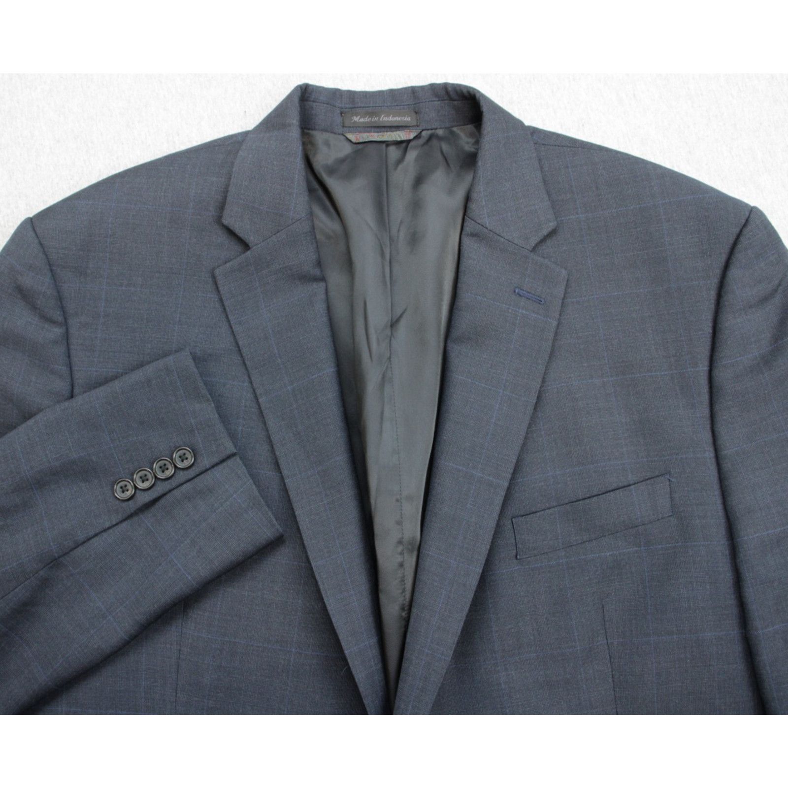 Lauren Ralph Lauren Lauren Ralph Lauren Blazer Mens 46L Plaid Windowpane Wool Size 46L - 1 Thumbnail