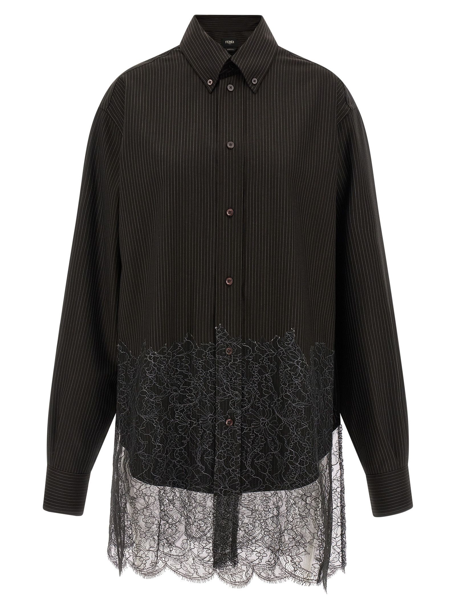 Wool and lace shirt