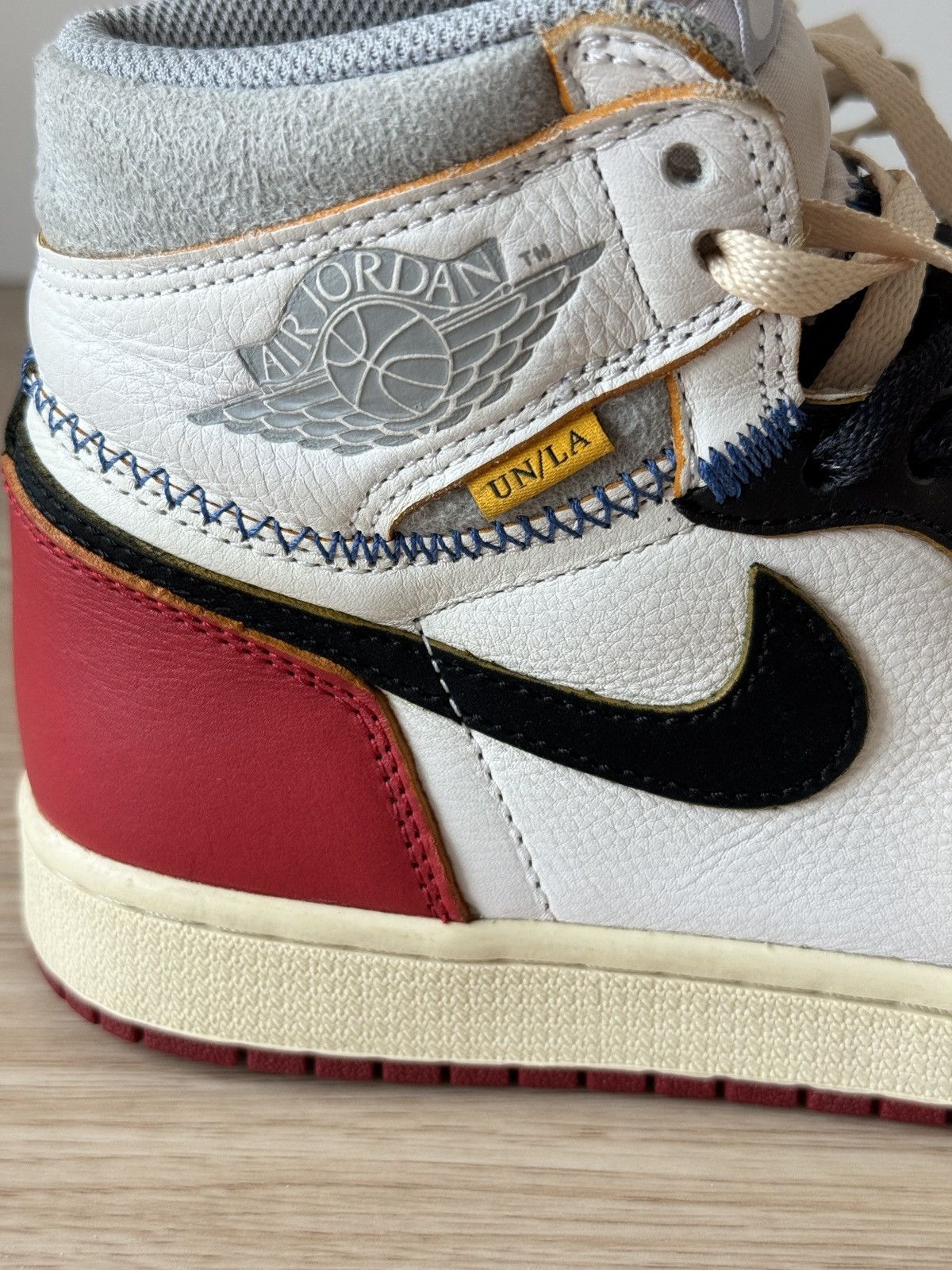 Jordan Brand Union Jordan 1 Black Toe Neutral Grey Size US 6.5 / EU 39-40 - 6 Thumbnail