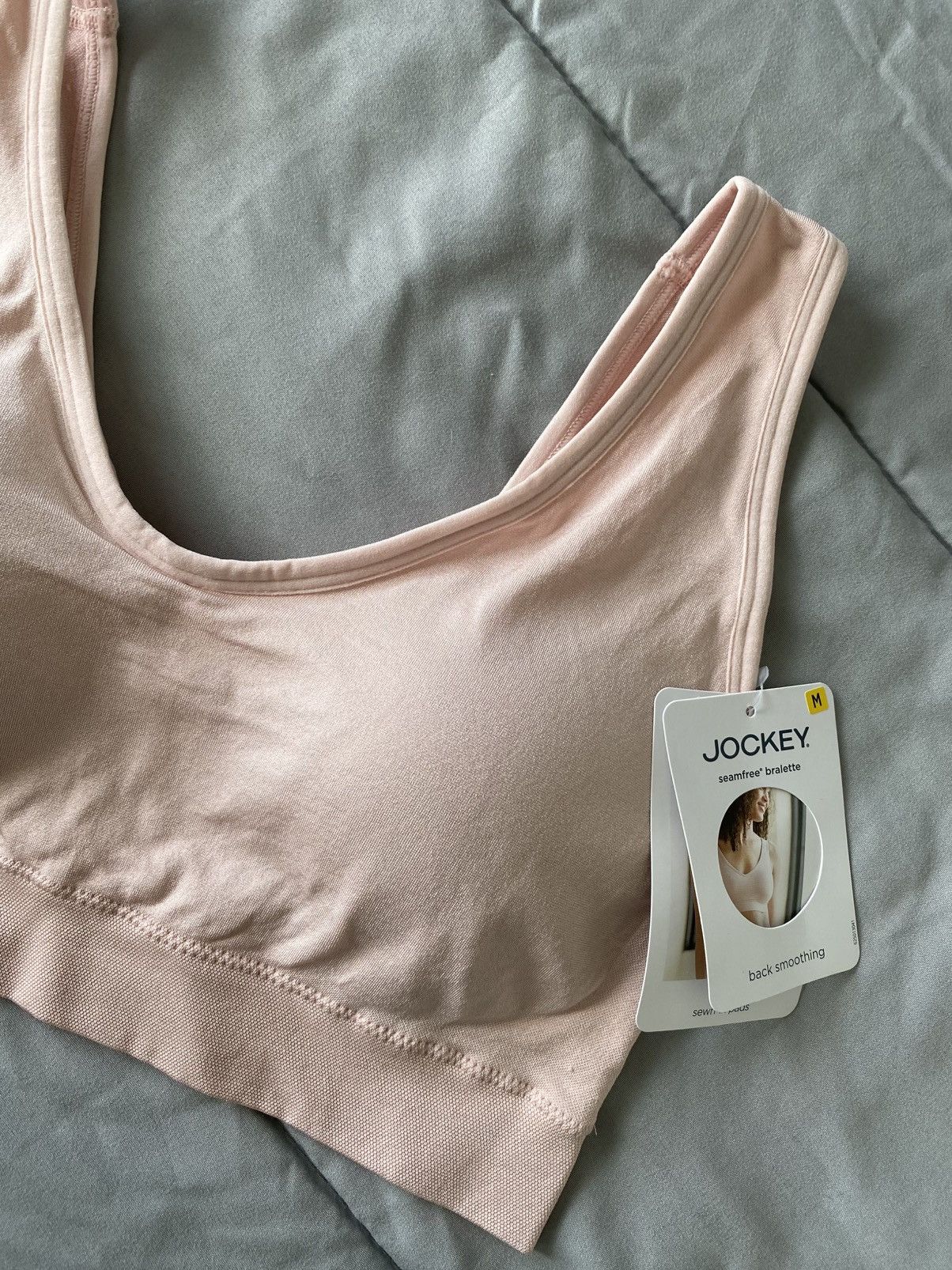 Jockey Jockey Womens Medium Pink Microfiber Stretch Bralette NWT Size ONE SIZE - 4 Thumbnail