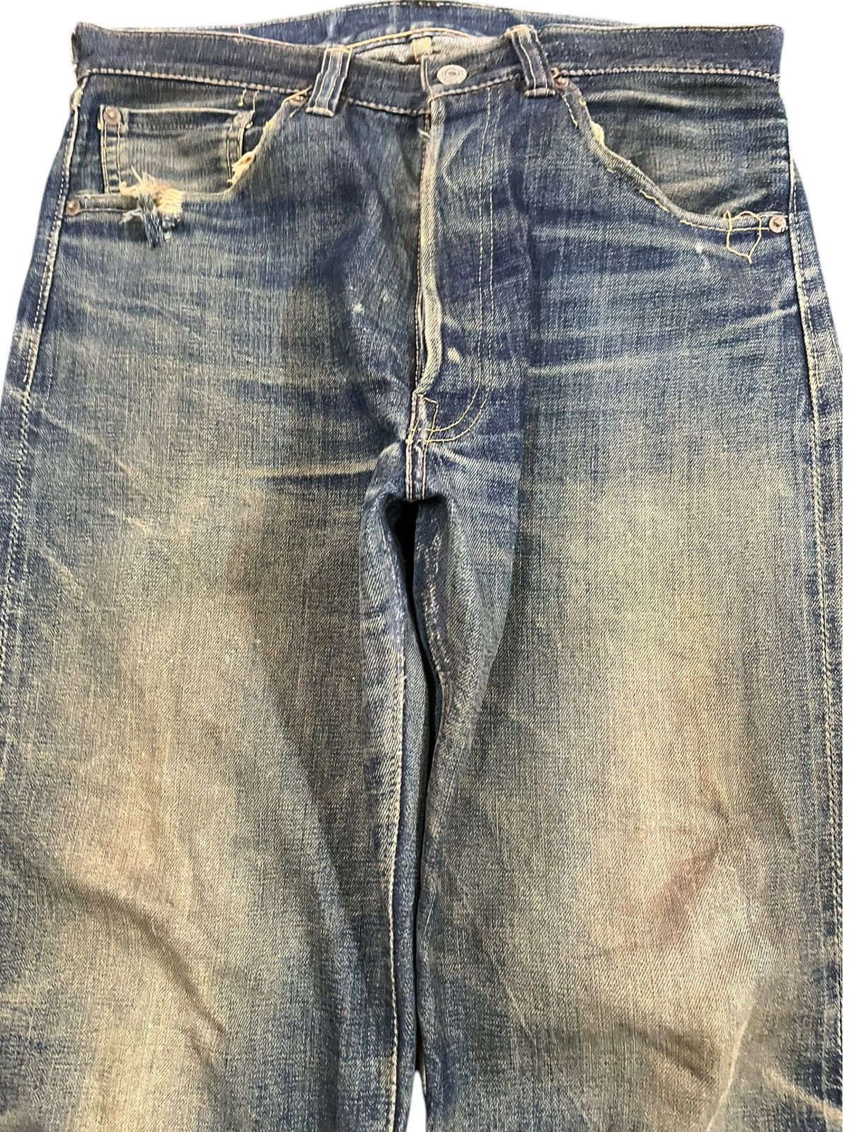 Warehouse & Co. Vintage Warehouse&Co Mudwash Selvedge Distressed Denim Size US 31 - 2 Thumbnail
