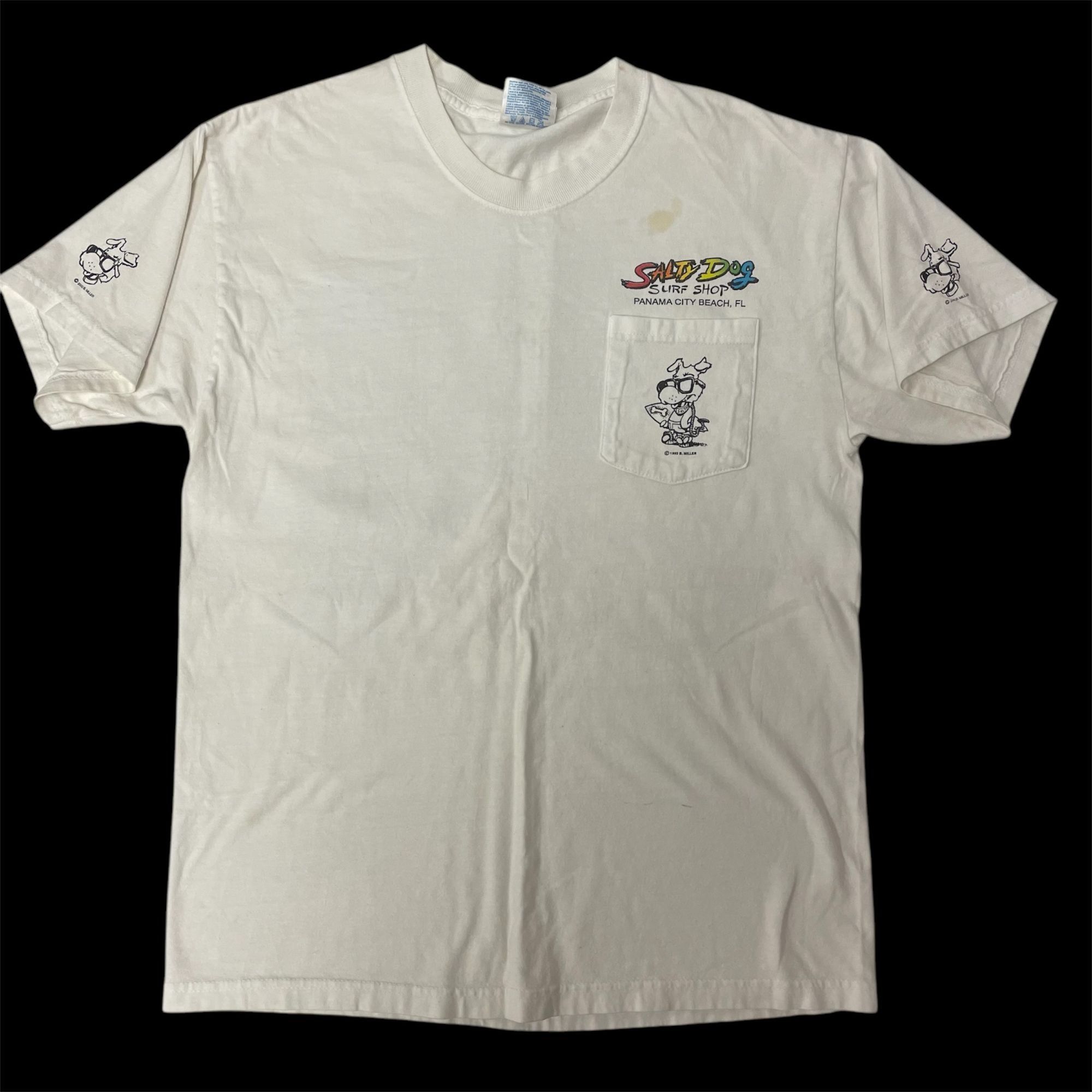 Hanes Vtg Hanes SURFS UP SALTY DOG 1998 Panama City FL T Shirt Size US M / EU 48-50 / 2 - 2 Thumbnail