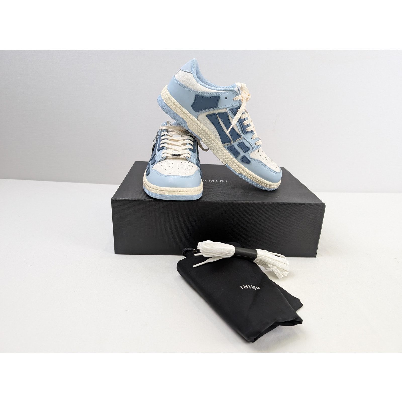 Amiri o1rshd1 Skel Top Low / Skeleton Low Top Sneakers Baby Blue Size US 7 / EU 40 - 11 Thumbnail