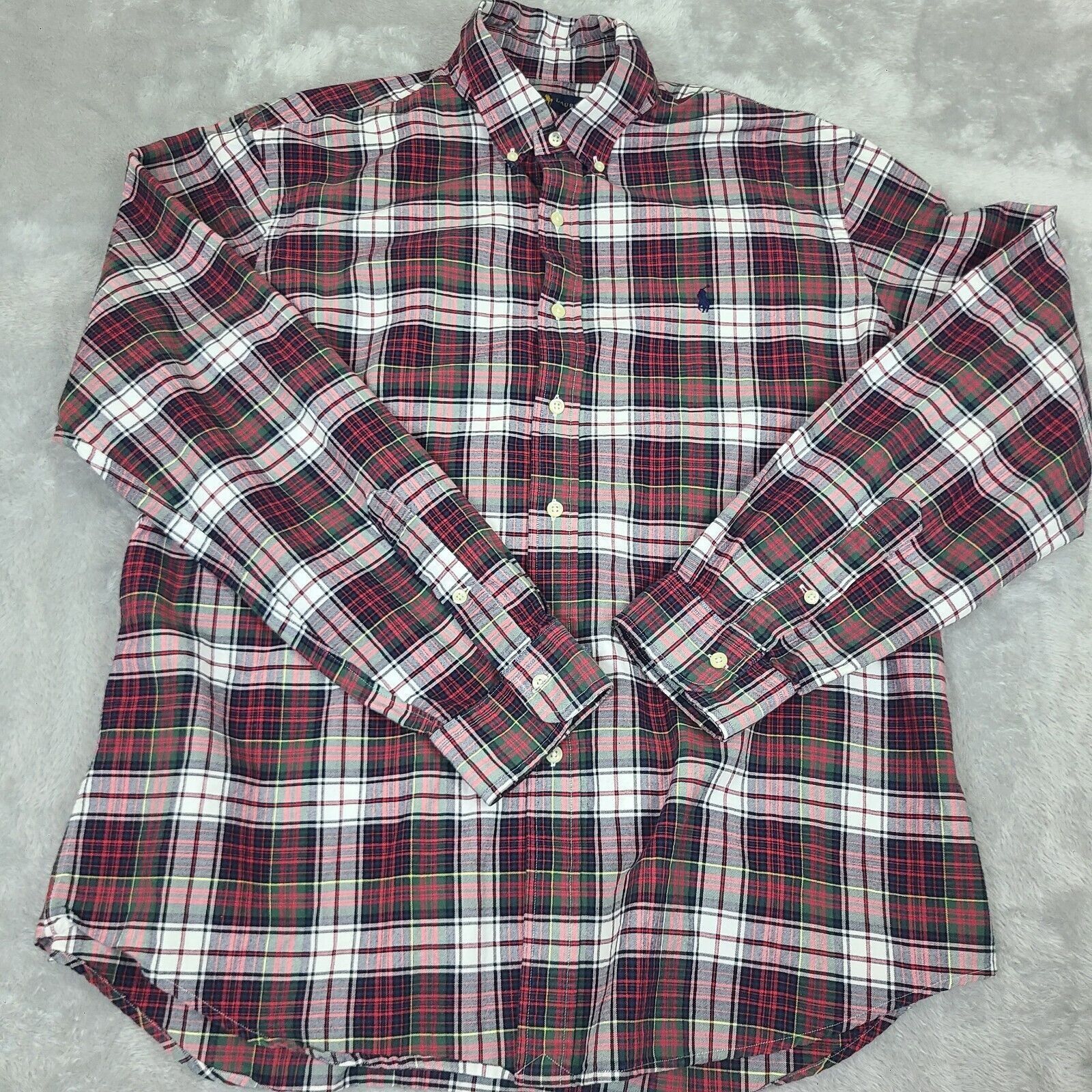 Polo Ralph Lauren Ralph Lauren Mens Size XL The Big Oxford Red Plaid Button Up Size US XL / EU 56 / 4 - 1 Thumbnail
