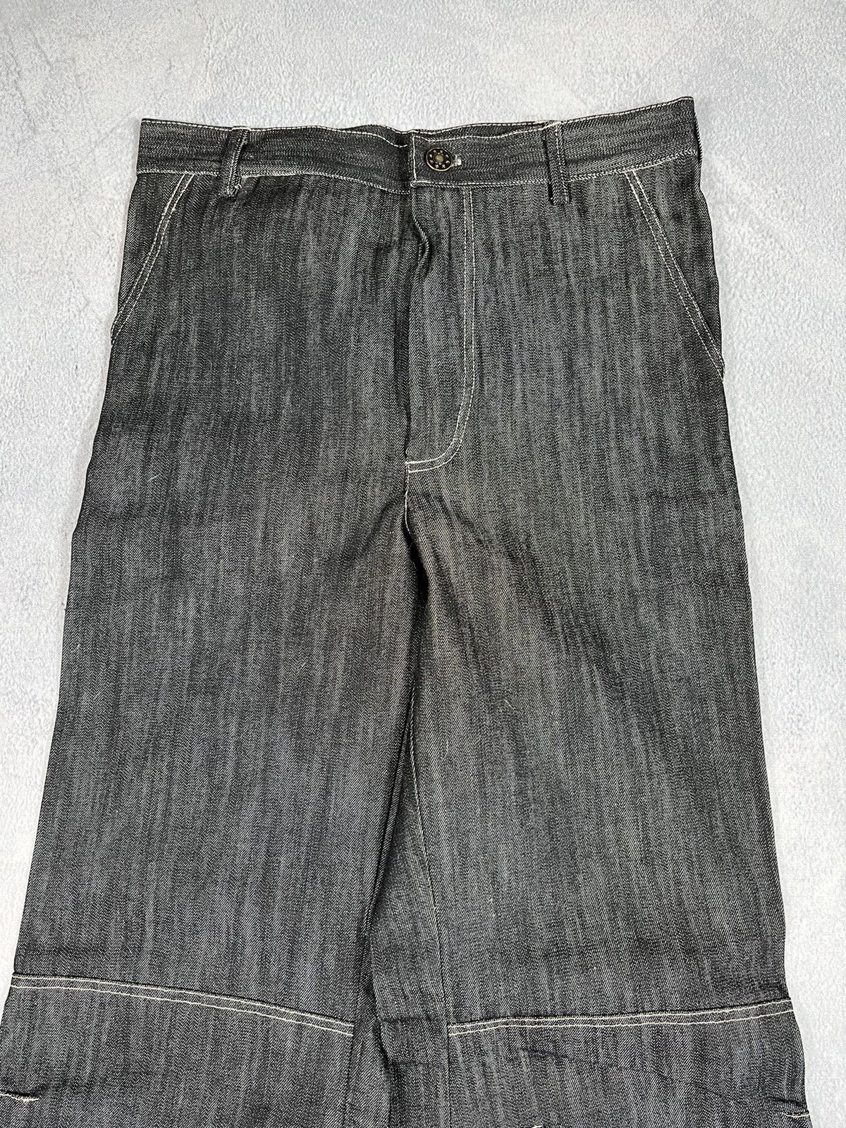 Japanese Brand × Vintage Vintage Y2K Japanese wide dongle knee jeans denim Size 26" / US 2 / IT 38 - 2 Thumbnail