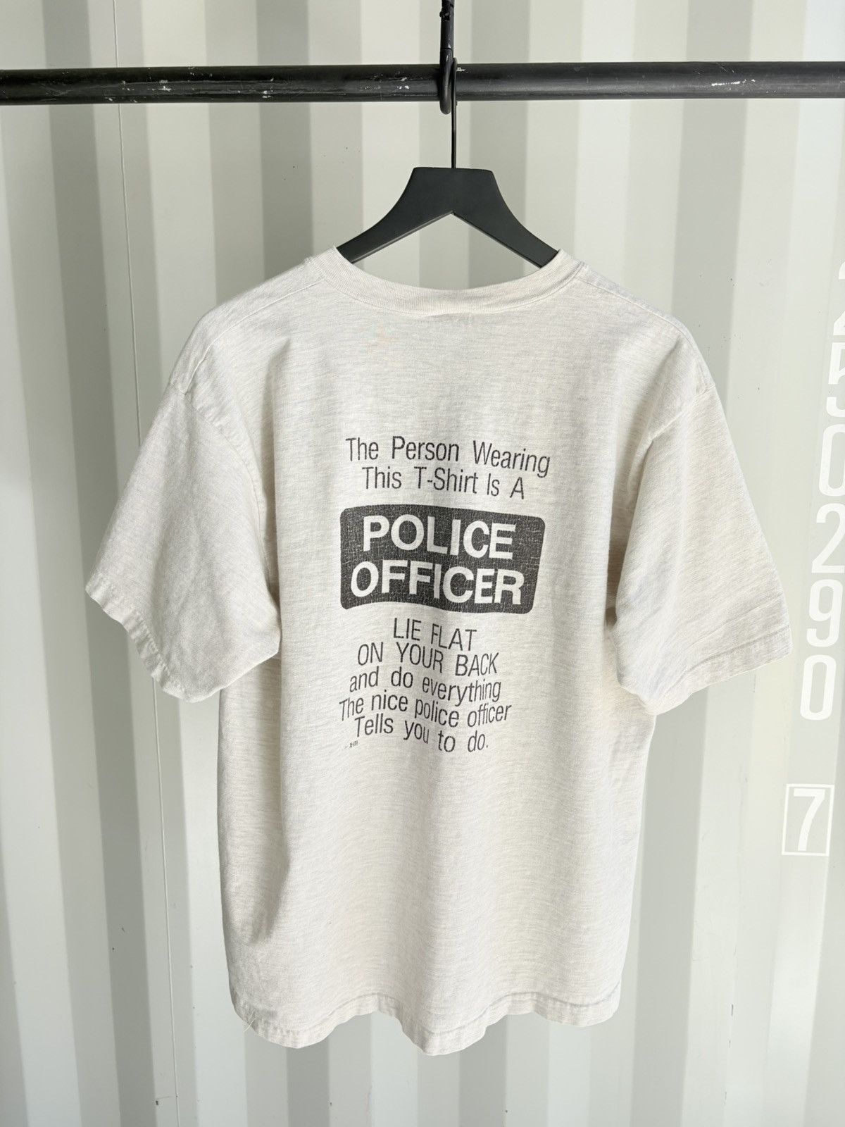 Vintage Vintage Police Shirt Lie Flat Shirt Faded Distressed Grunge Size US XL / EU 56 / 4 - 1 Thumbnail