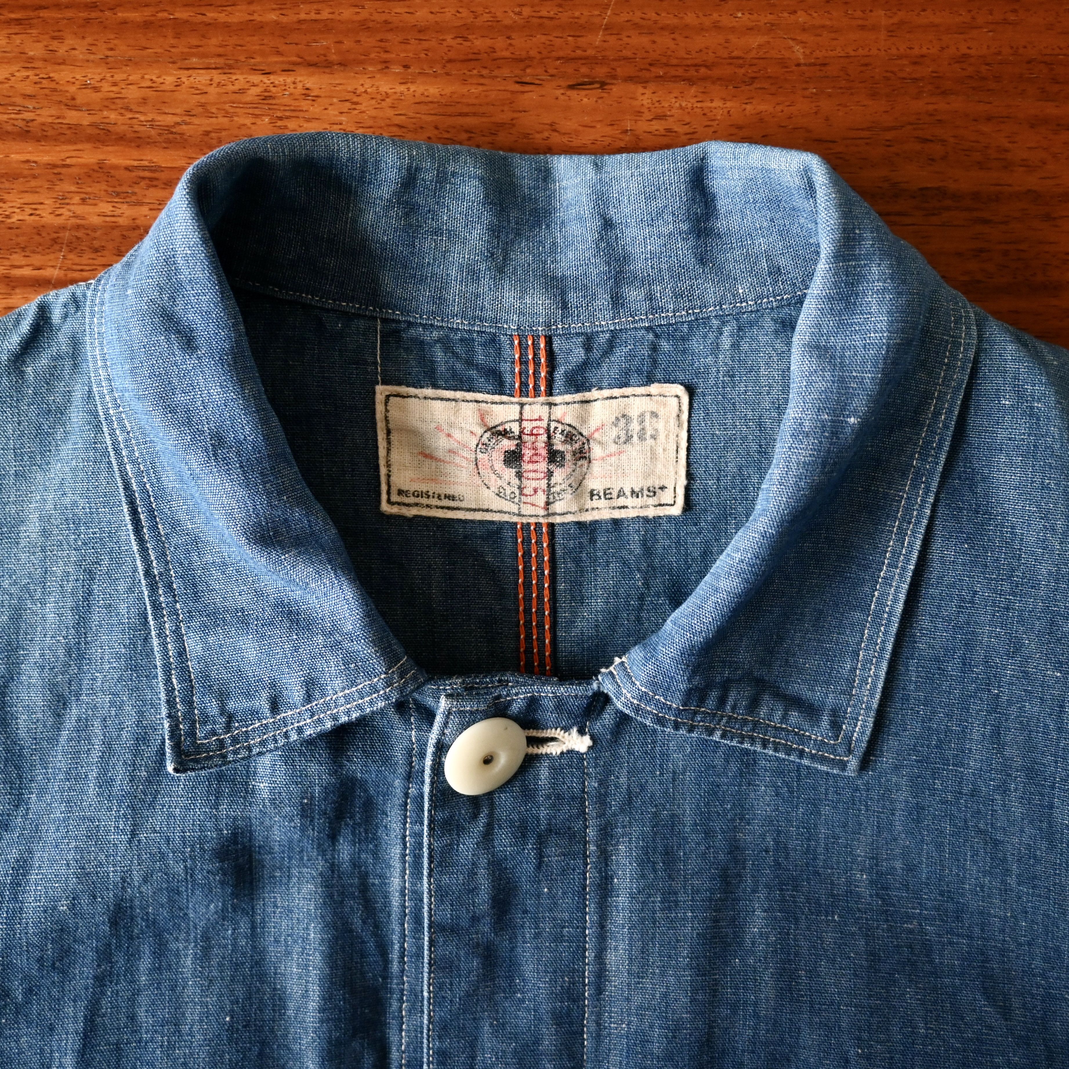 Beams Plus VTG 2000s BEAMS Plus cotton linen chambray engineer coat Size US S / EU 44-46 / 1 - 12 Thumbnail