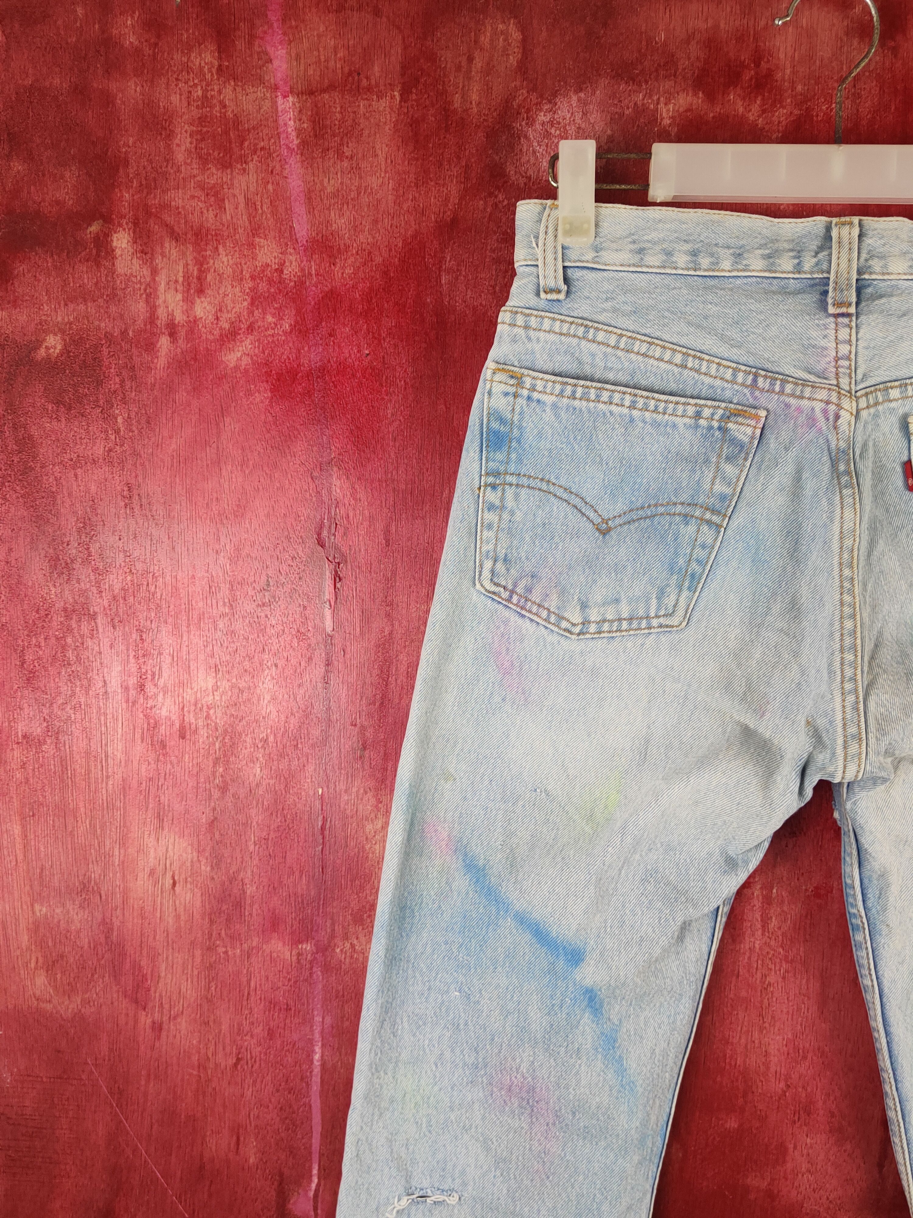 Levi's DL 501 Levi's X Super Lovers Distressed Ripped denim #S2358 Size US 28 / EU 44 - 9 Thumbnail