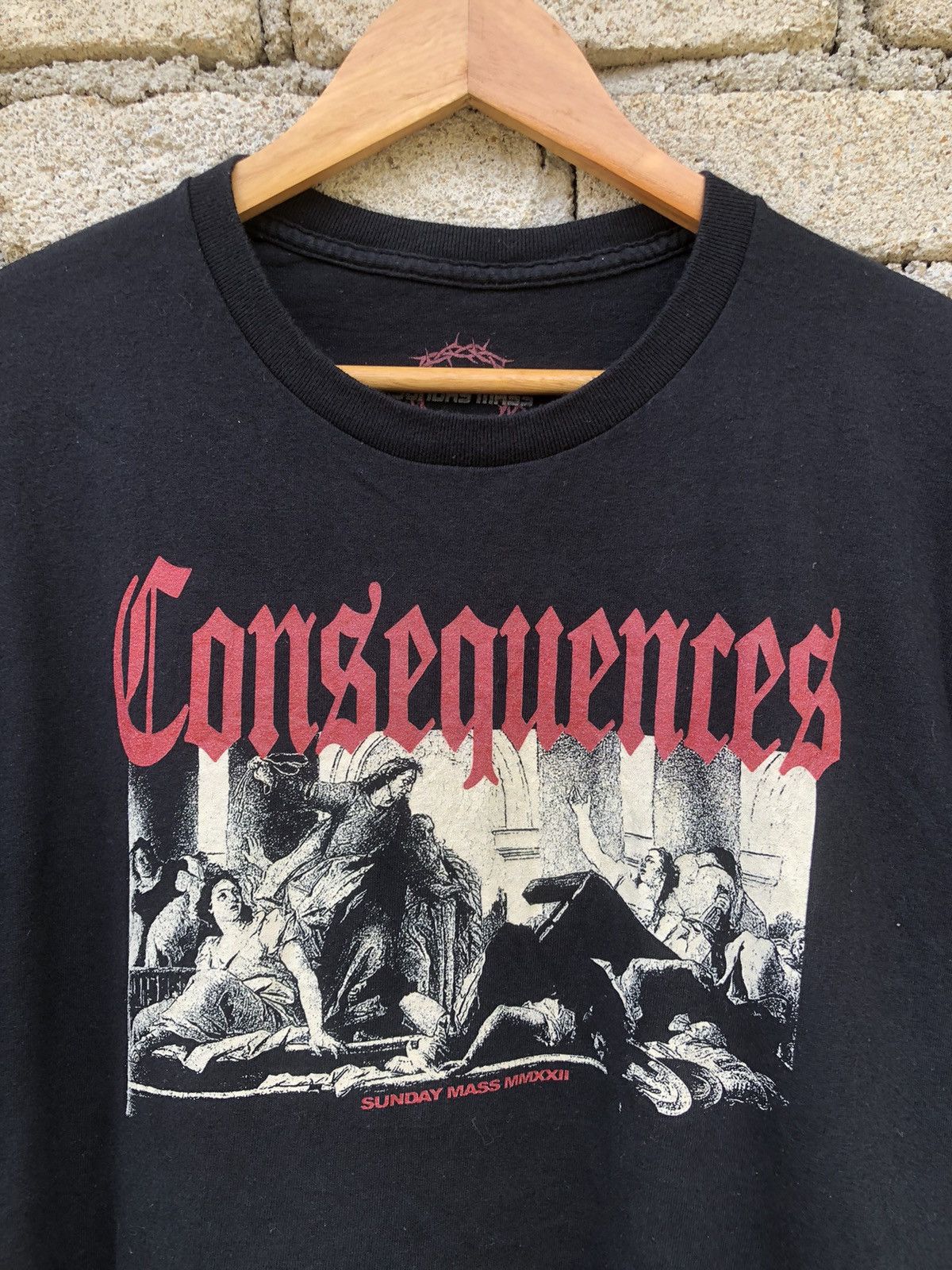 Japanese Brand Streetwear Sunday Mass Consequences Gothic Bones Graphic Tee Size US XL / EU 56 / 4 - 4 Thumbnail