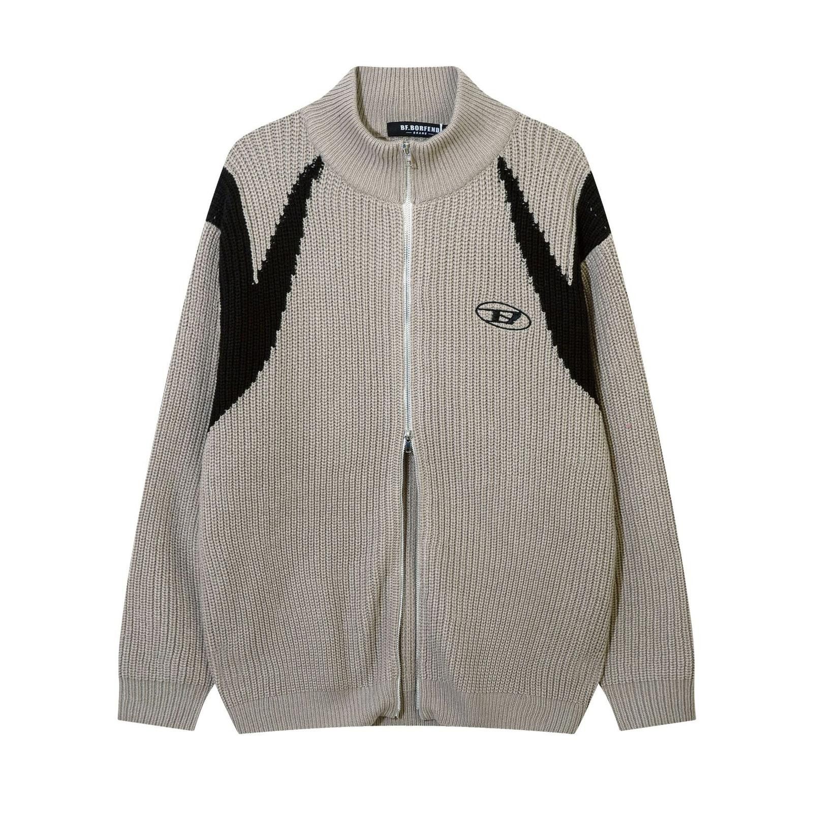 Japanese Brand Knit Zip-Up Sweater, Casual Knitwear Size US M / EU 48-50 / 2 - 7 Thumbnail