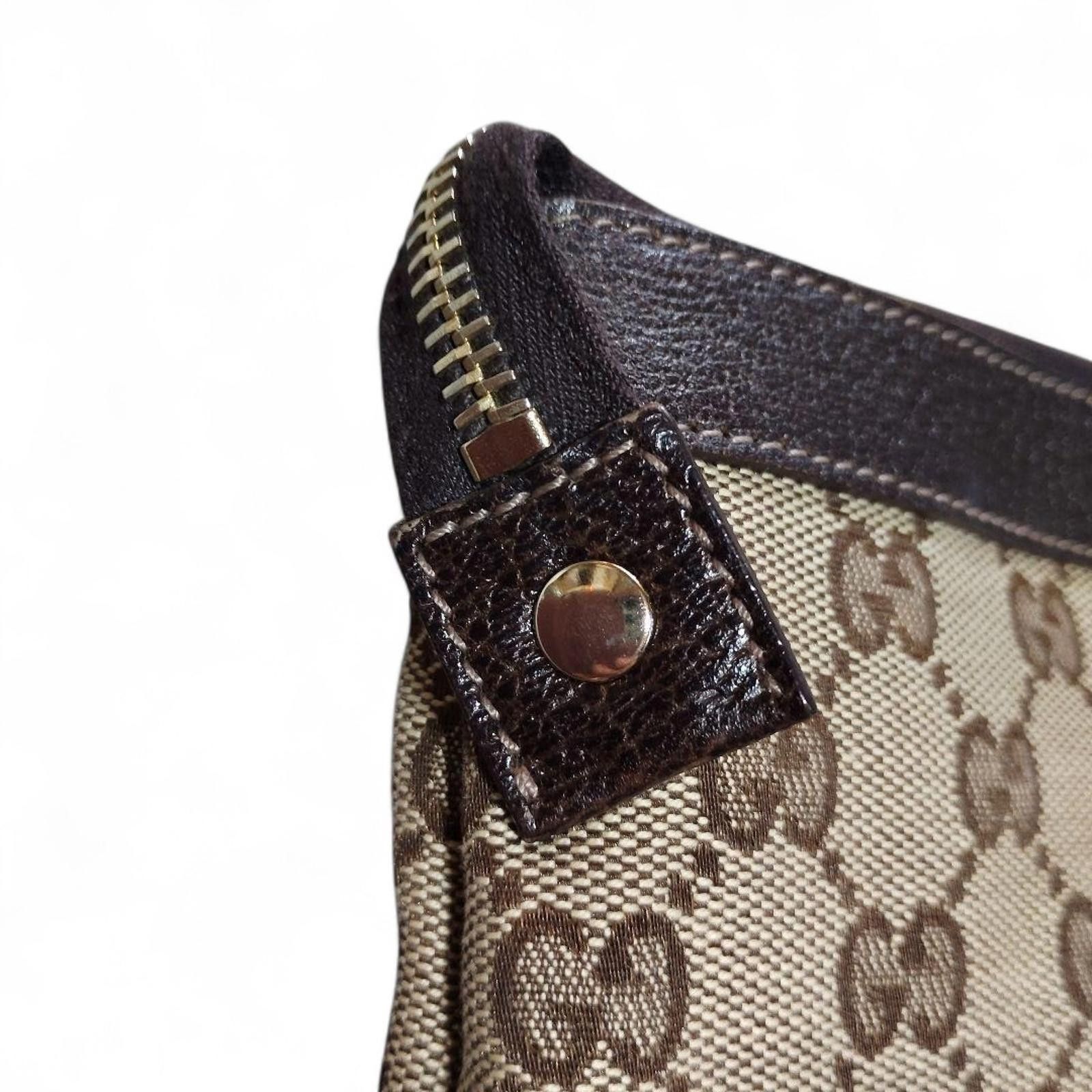 Gucci Gucci - Monogram Canvas Handbag Leather Trim Size ONE SIZE - 9 Thumbnail