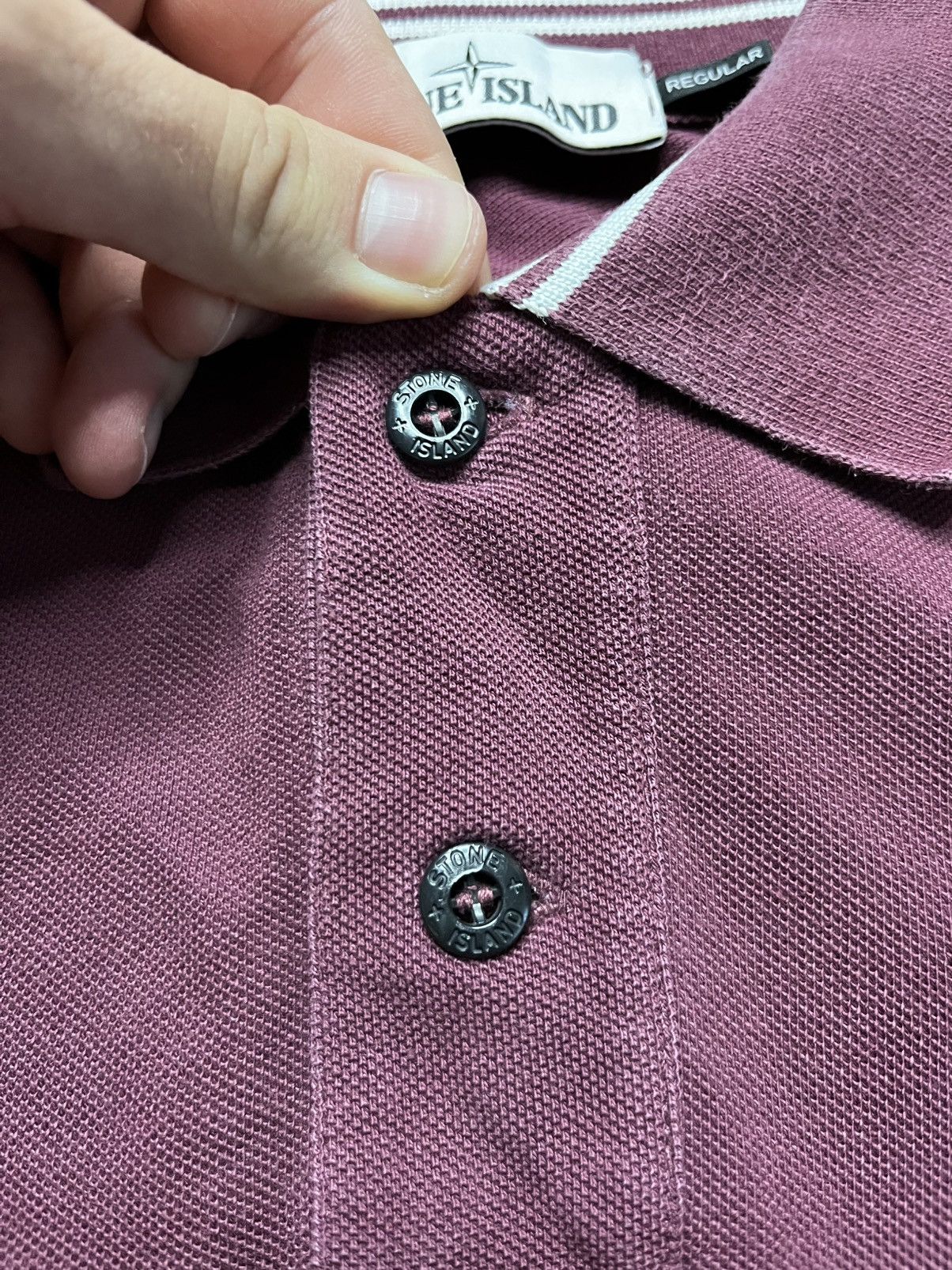 Stone Island Stone Island Long Sleeve Polo Patch Program Burgundy Men’s S Size US S / EU 44-46 / 1 - 7 Thumbnail