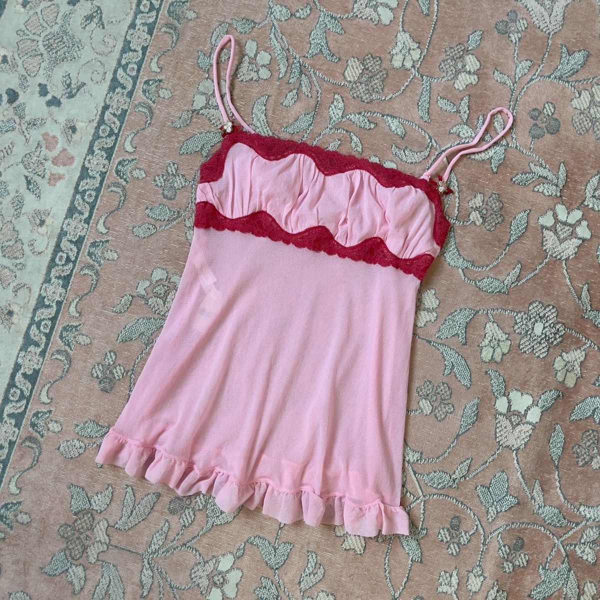 Victoria's Secret Victoria’s Secret Pink Mesh Camisole (XS–S) Size XS / US 0-2 / IT 36-38 - 1 Thumbnail