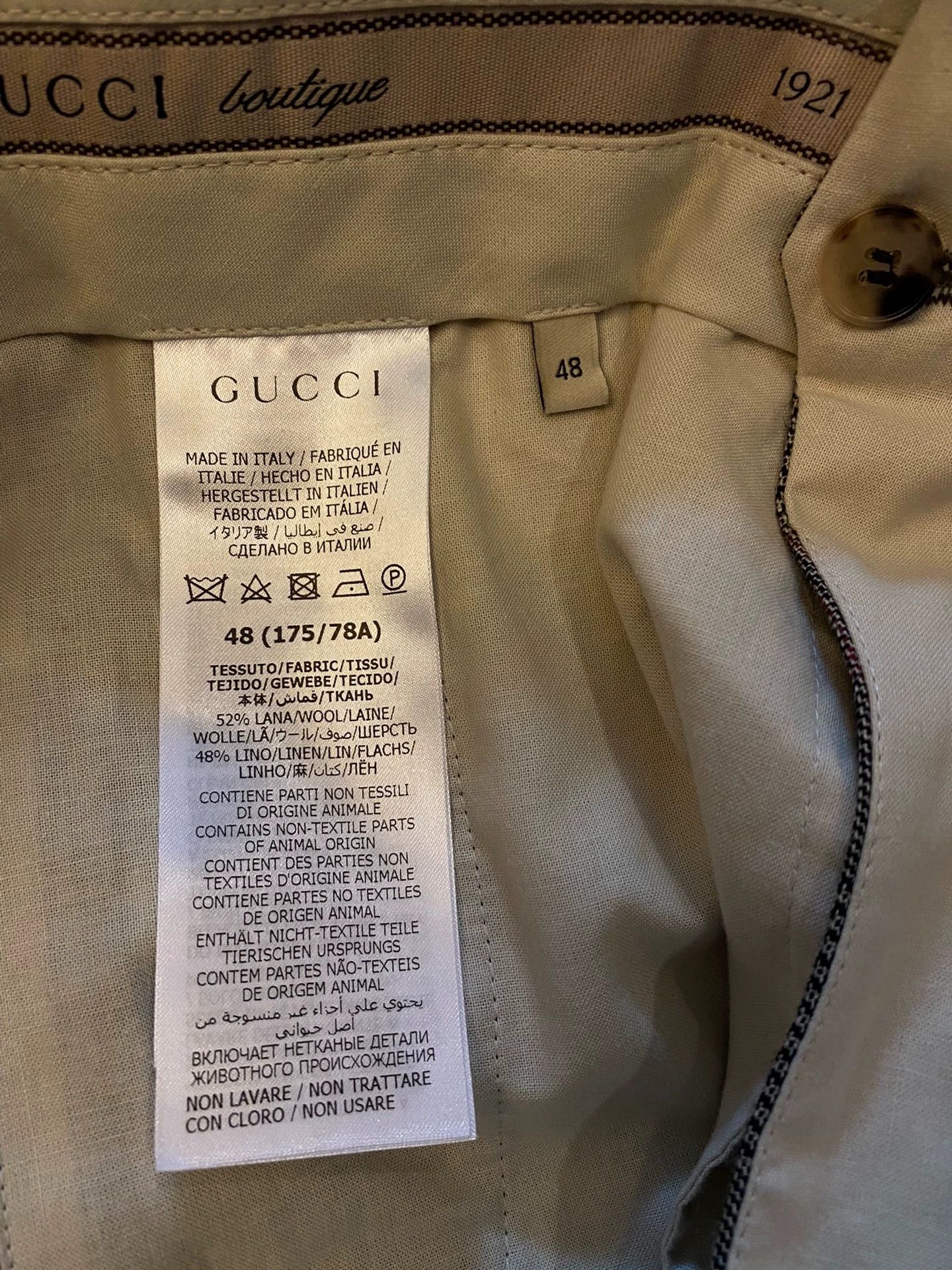 Gucci GUCCI 1921 Blue Label Linen Wool Prince Check Shorts Size US 32 / EU 48 - 6 Thumbnail