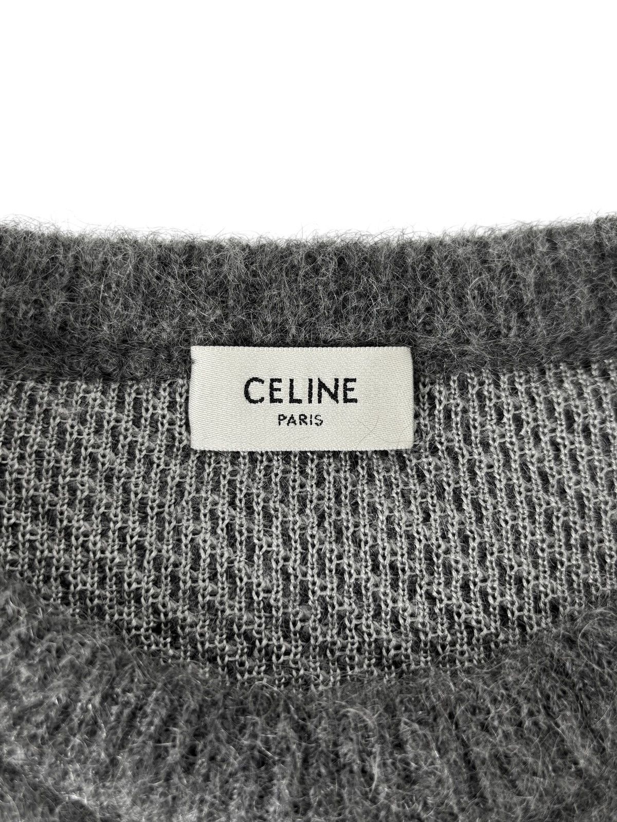 Celine × Hedi Slimane A/W 2019 Runway Argyle Mohair Sweater (AW19/FW19, Knit) Size US XL / EU 56 / 4 - 5 Thumbnail