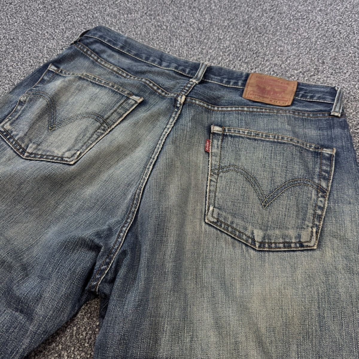 Fashion Victim Archives Baggy Vintage y2k Levis 504 Distressed Dirty Wash Size US 34 / EU 50 - 6 Thumbnail