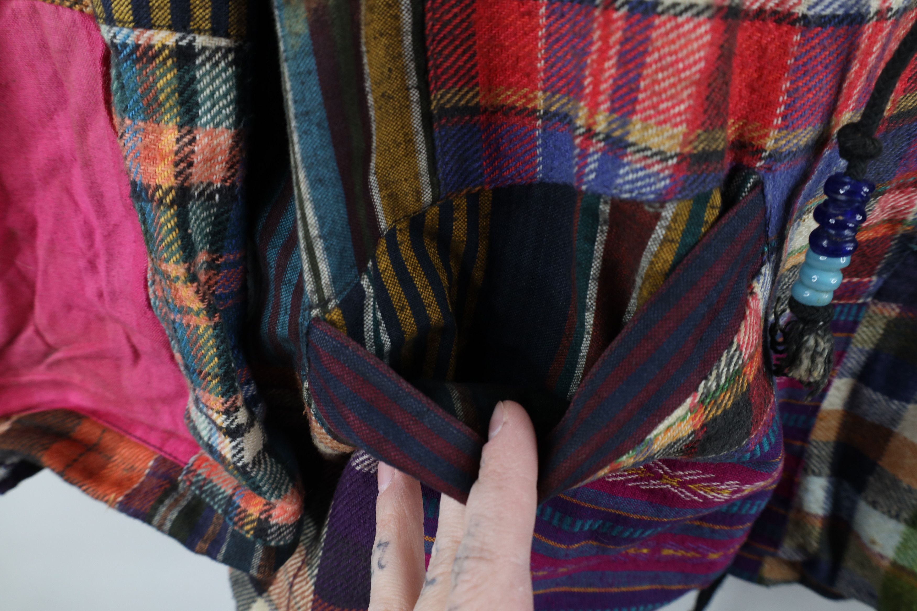 Vintage Vintage 90s Streetwear Quilt Patchwork Hooded Anorak Jacket Size ONE SIZE - 7 Thumbnail