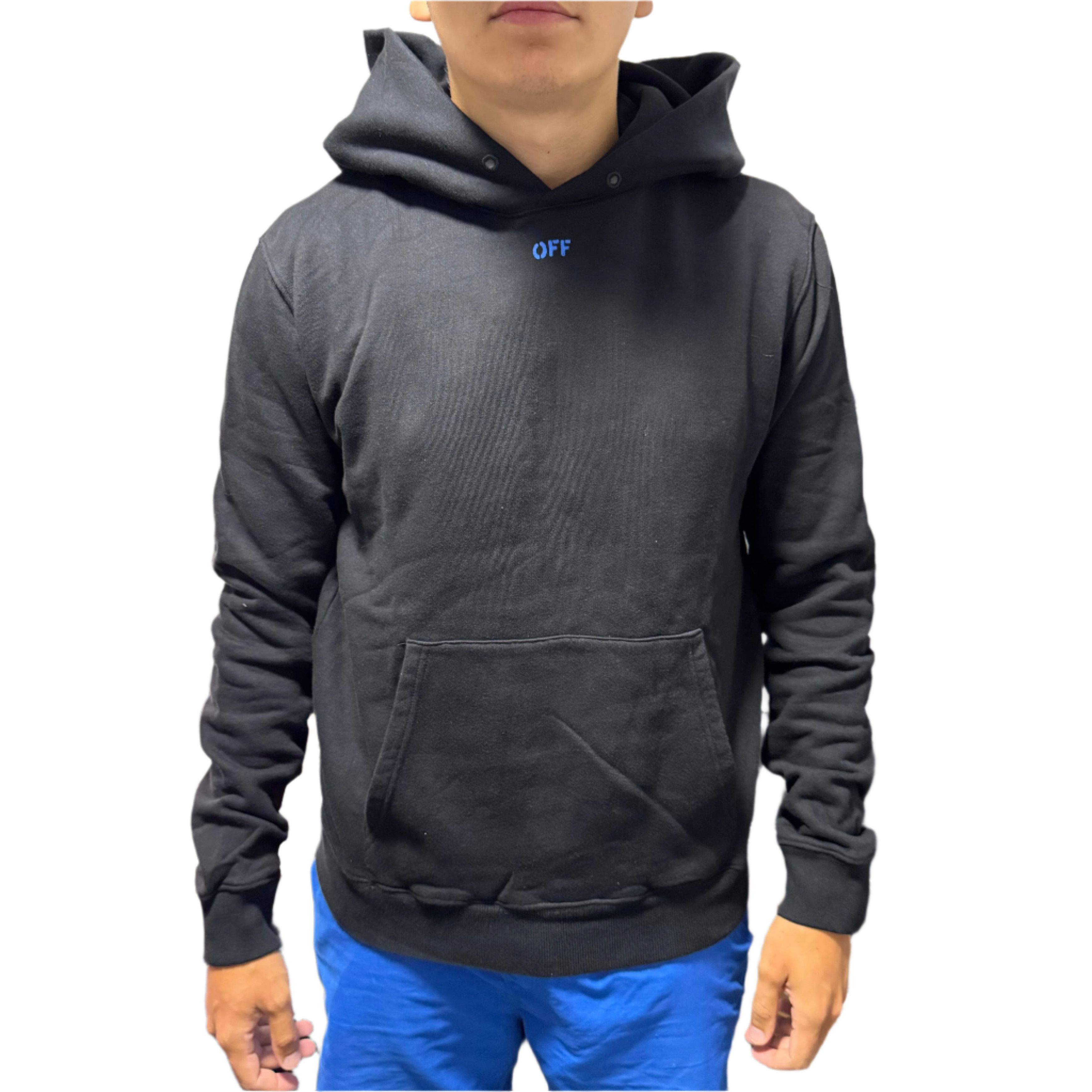 Off-White Black and Blue Checkered Arrows Logo Hoodie Size US XS / EU 42 / 0 - 3 Thumbnail