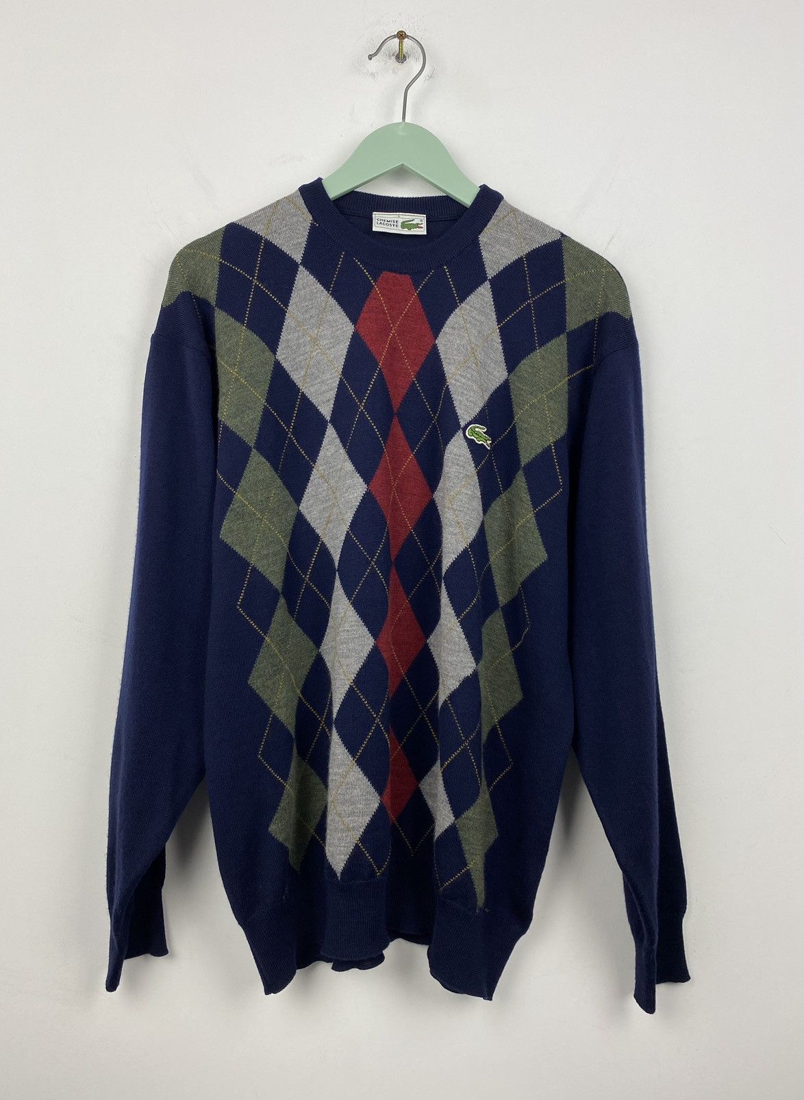 Lacoste Vintage 90s Lacoste Chemise Wool Sweater Burberry Ralph Size US L / EU 52-54 / 3 - 1 Thumbnail
