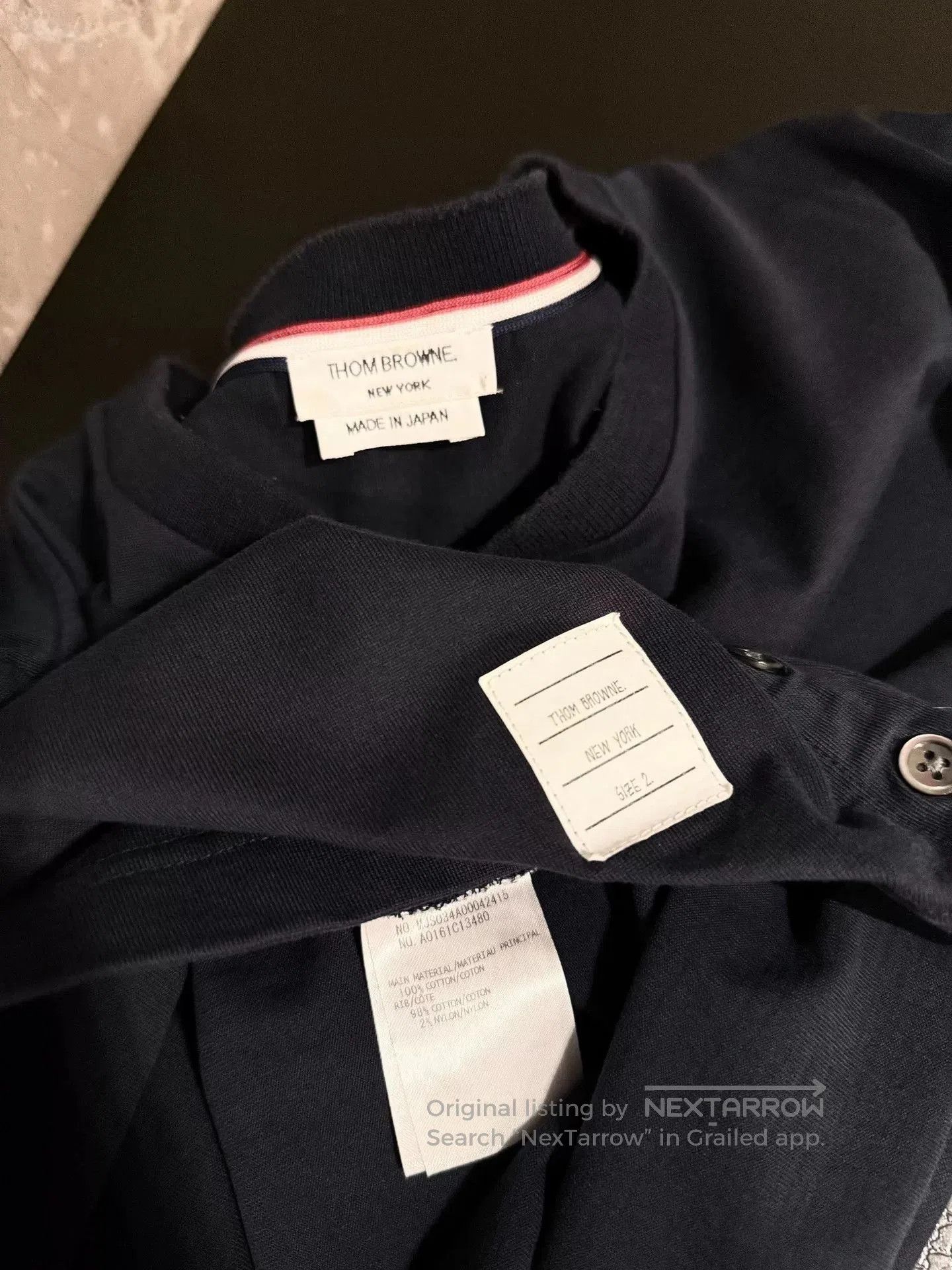 Thom Browne Thom Browne Dark Blue Striped Cotton T. Size US M / EU 48-50 / 2 - 3 Thumbnail