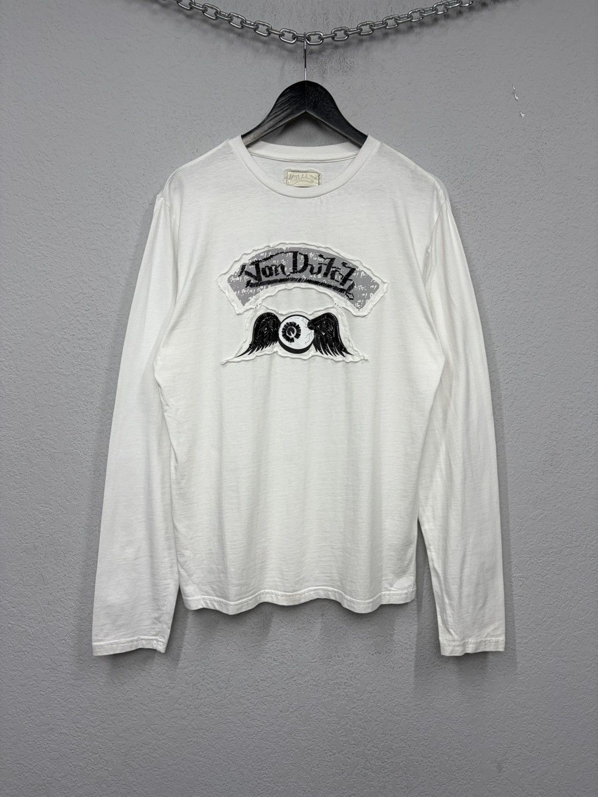 Von Dutch Vintage y2k Von Dutch White Longs-levee Embossed Logo Tee Size US XL / EU 56 / 4 - 9 Thumbnail