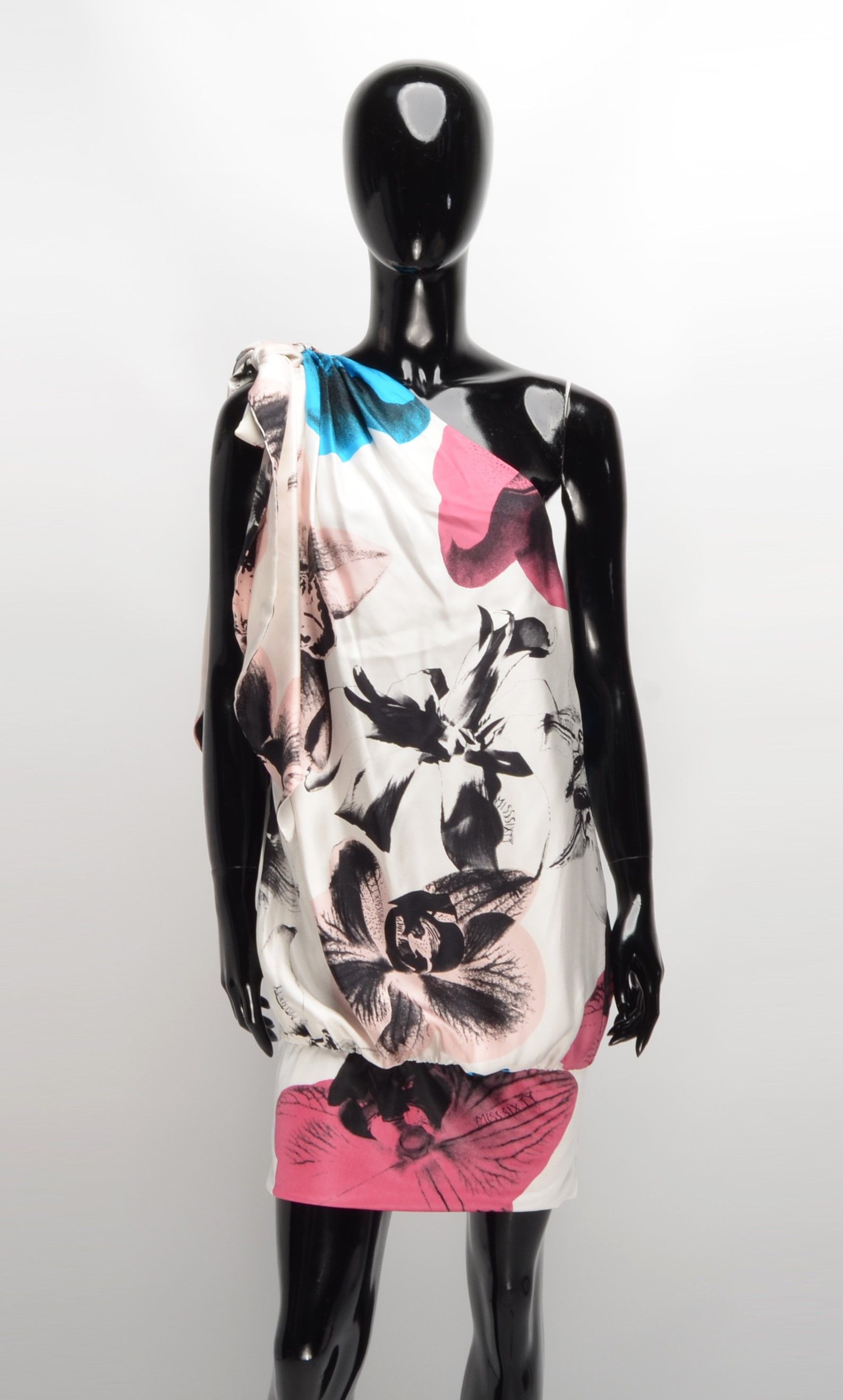 Miss Sixty Y2K Miss Sixty Vintage One Shoulder Floral Mini Dress Size S / US 4 / IT 40 - 1 Thumbnail