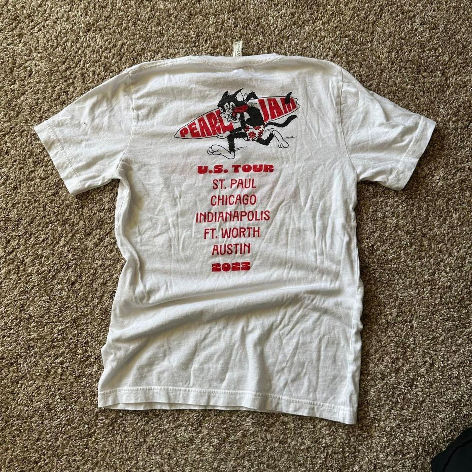 Band Tees × Other Rare 2023 Pearl Jam US Concert Tour Band Tee Shirt Size S / US 4 / IT 40 - 7 Thumbnail