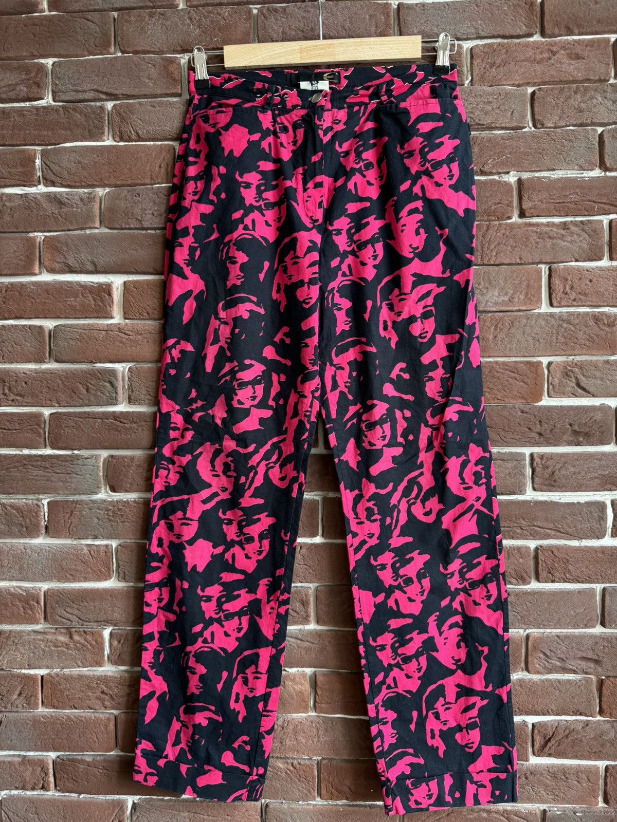 Rare Vintage Just Cavalli Pixel Face Archive Pants