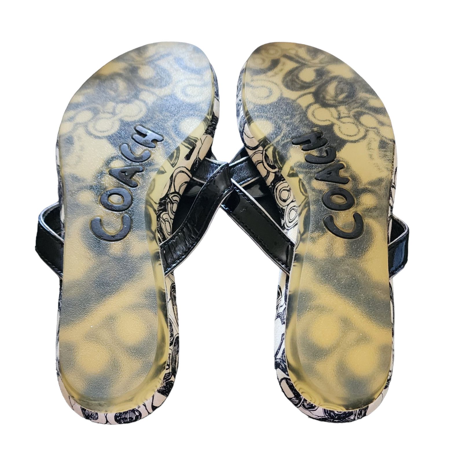 Coach Coach Poppy Sophie Sandals Black Size 7 M Black and white Size US 7 / IT 37 - 9 Thumbnail