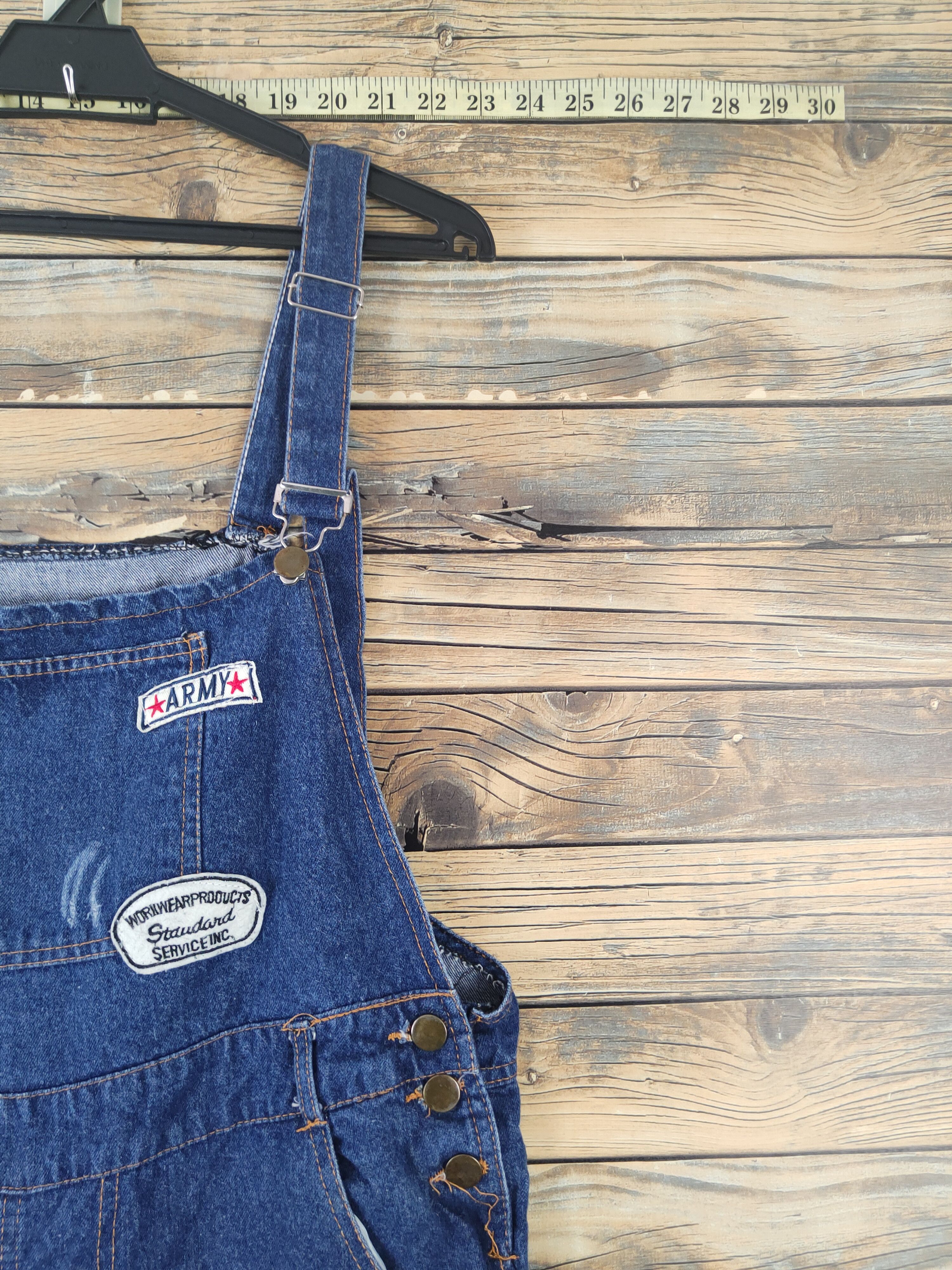 Japanese Brand × Vintage Vintage Japanese Brand Dark Blue Denim Jumpsuits Size 35" - 6 Thumbnail