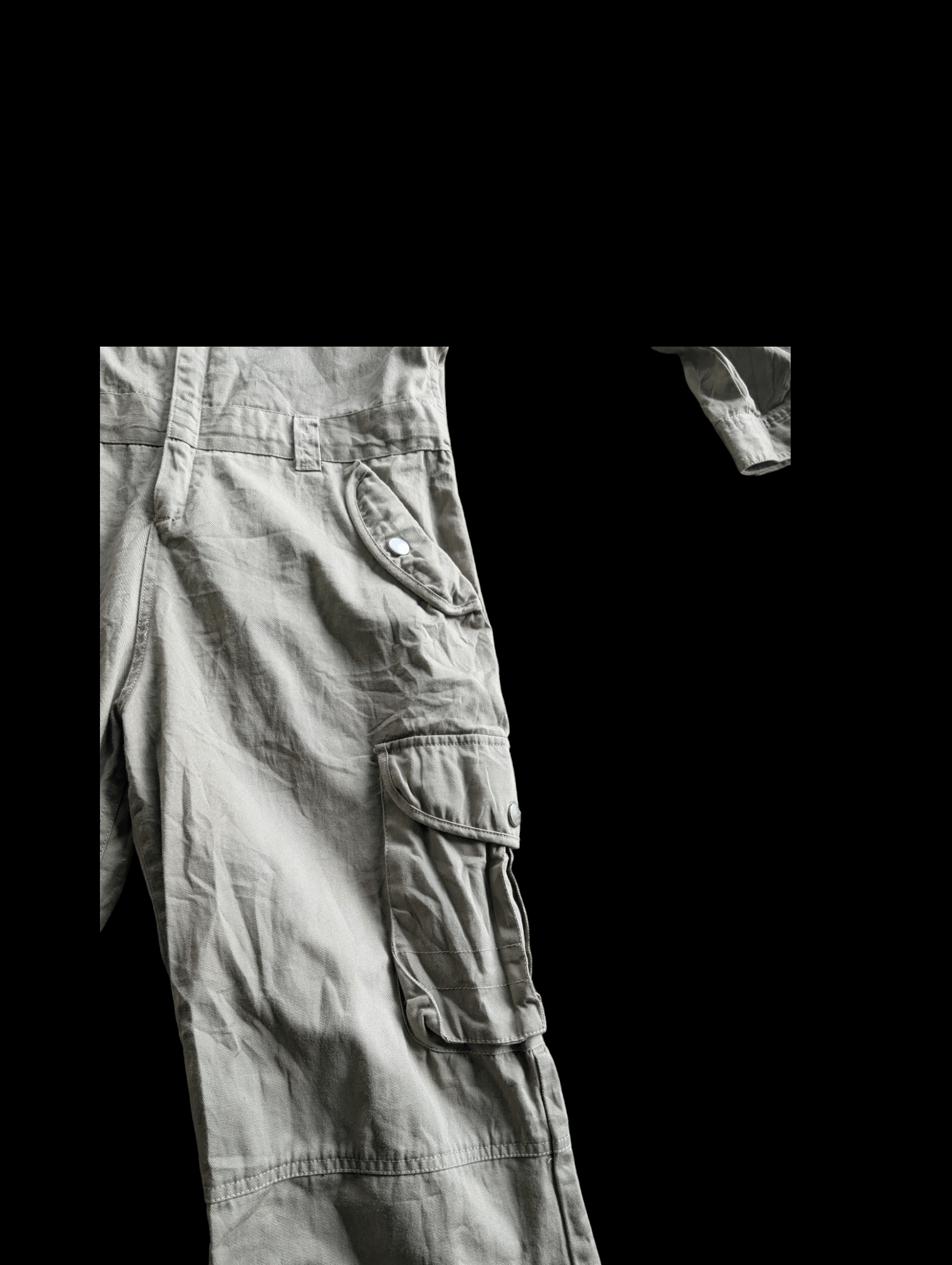 Japanese Brand Bernings Sho Black Label Skull Baggy Cargo Overall Size US 35 - 6 Thumbnail