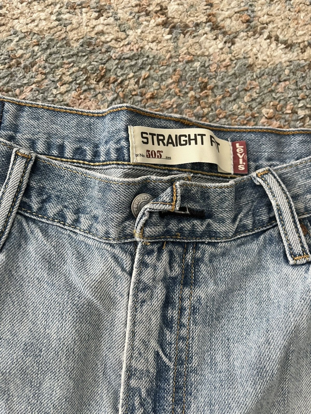 Levi's × Levi's Vintage Clothing × Vintage VTG Levi’s 505 Distressed Denim Shorts 36 Size US 36 / EU 52 - 3 Thumbnail