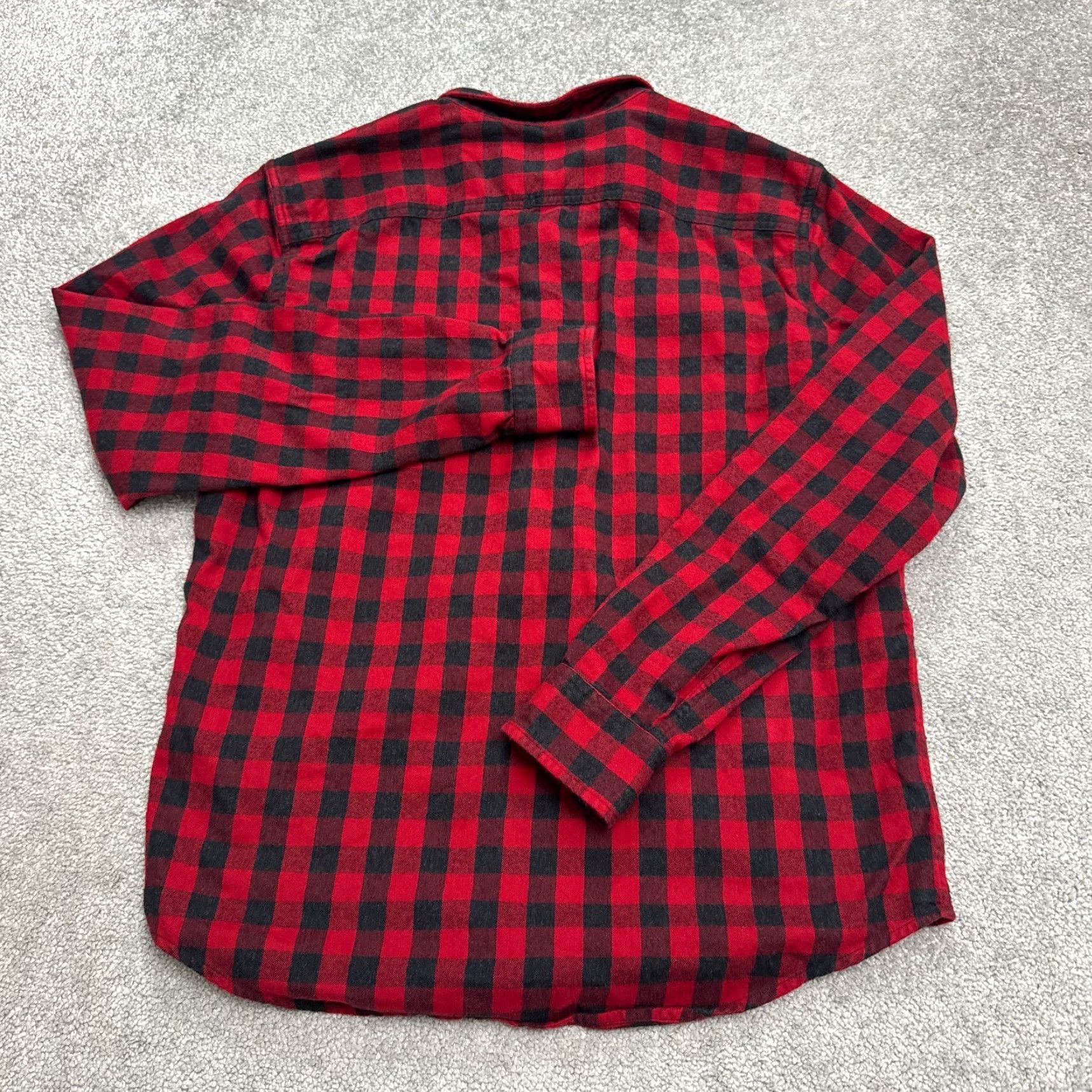 Abercrombie & Fitch Abercrombie & Fitch Buffalo Flannel Shirt Men Red Black Plaid Cotton Long Sleeve L Size Button-Up Shirt Size US L / EU 52-54 / 3 - 2 Thumbnail