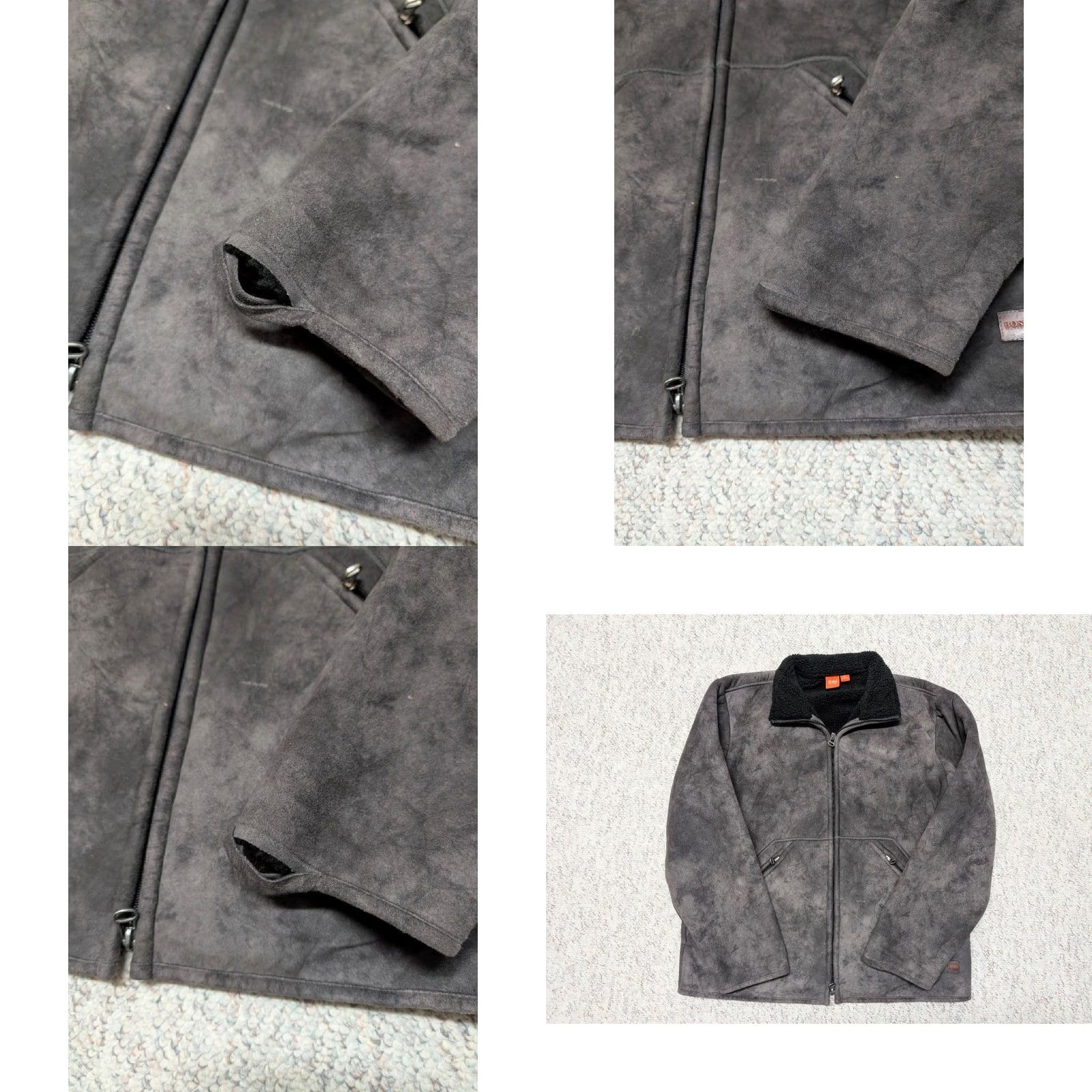 Hugo Boss Hugo Boss Coat vegan leather polyester M brown western, Duster, mock shearling, 40 Chest, Long, Zip, Men Size US M / EU 48-50 / 2 - 9 Thumbnail