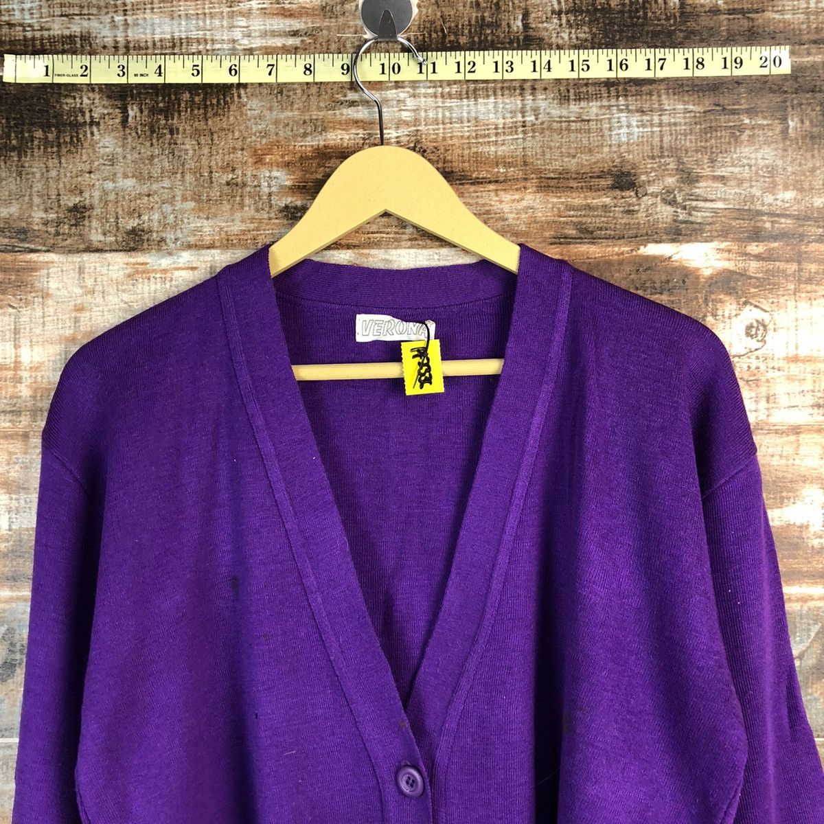 Vintage Verona vintage Japan Purple Cardigan Knitwear #A2336 Size M / US 6-8 / IT 42-44 - 4 Thumbnail