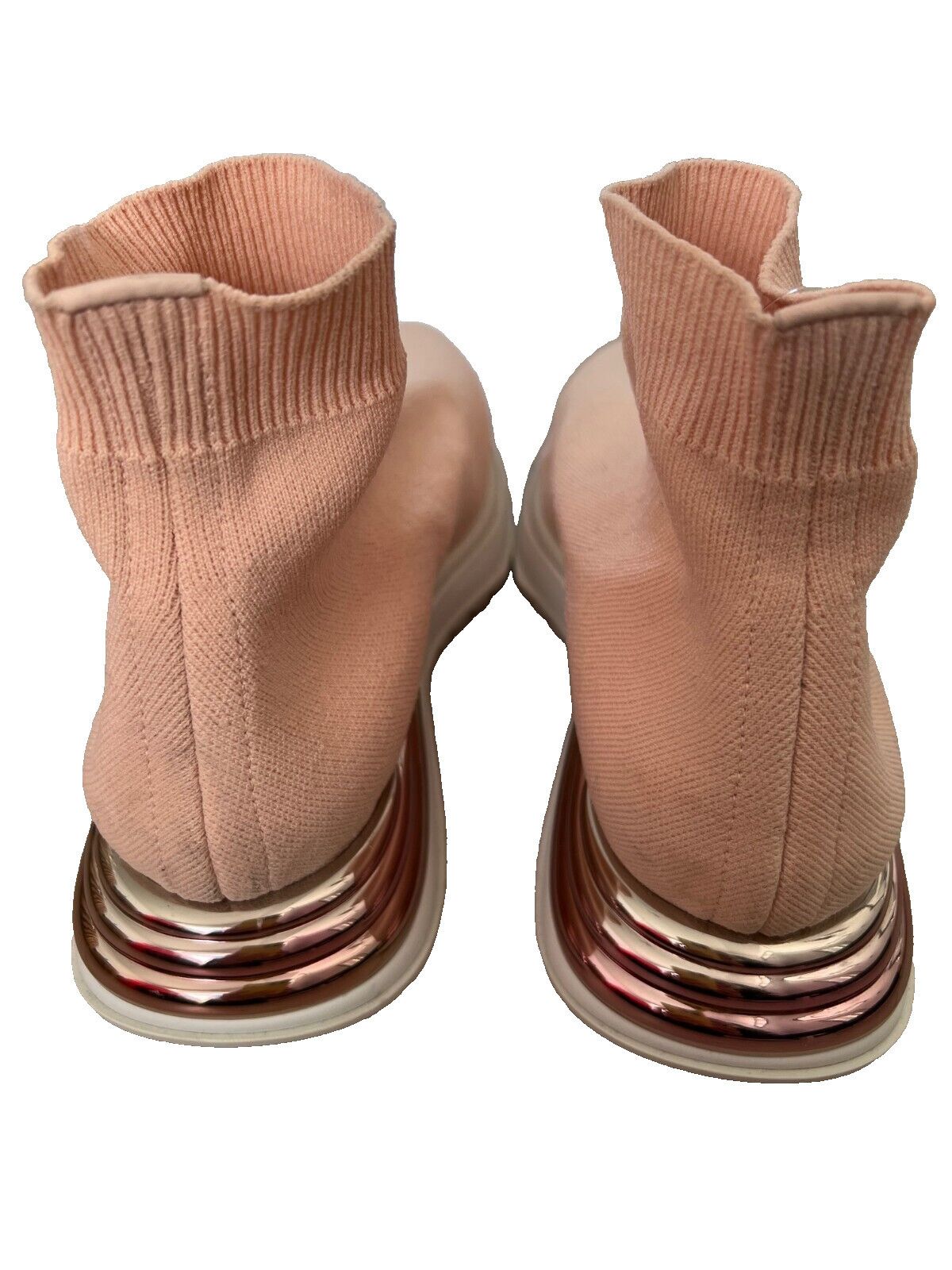 Salvatore Ferragamo Salvatore Ferragamo Ninette Knit Sock Metallic Sneaker ( 9 ) Size US 9 / IT 39 - 4 Thumbnail