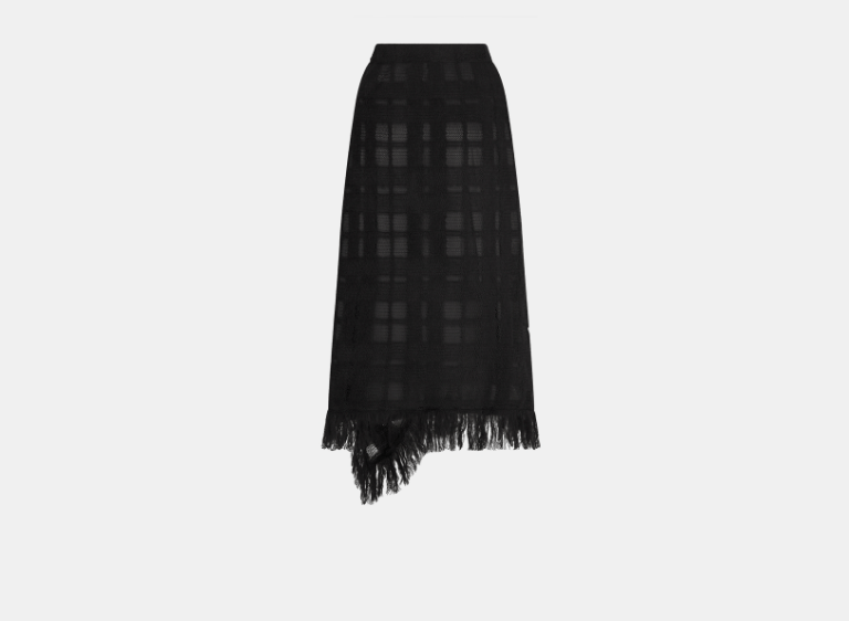 Dior o1w1db10326 514J22 Mid-Length Skirt in Black Size 26" / US 2 / IT 38 - 2 Thumbnail