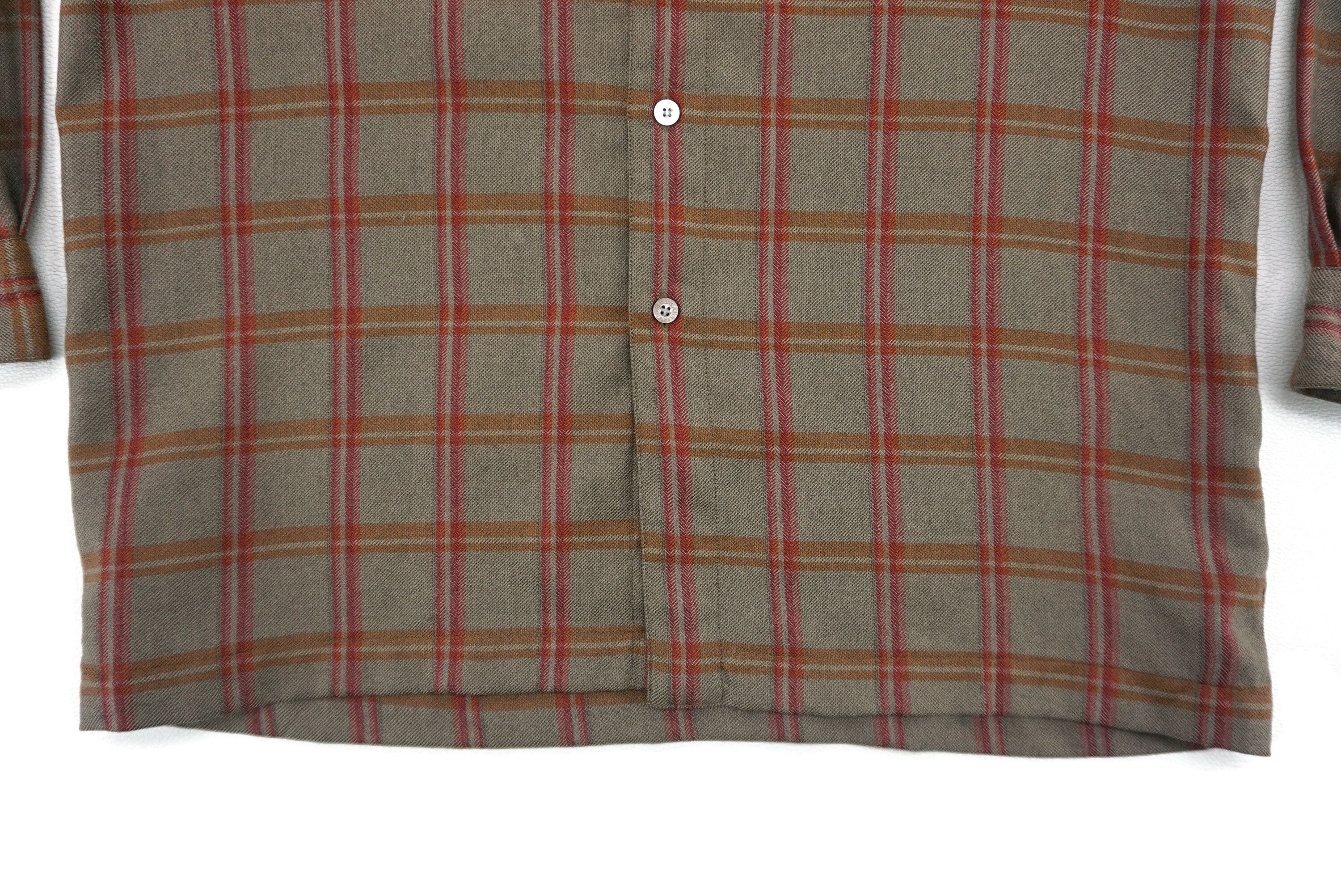 Pierre Balmain Vintage Plaid Wool Button Down Shirt Made in Japan Size US M / EU 48-50 / 2 - 4 Thumbnail