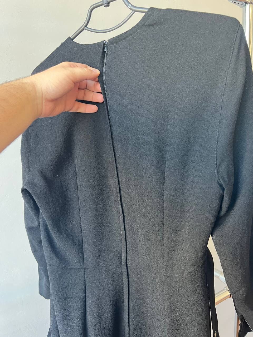 Celine RARE 1970/80’S CELINE 100% WOOL EVENING SOLID DRESS SIZE 36 Size XS / US 0-2 / IT 36-38 - 16 Thumbnail