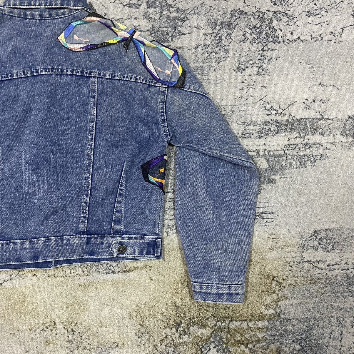 Sandro Gcw23🔥Sandro Butterfly PatchWork Light Washed Denim Jacket Size M / US 6-8 / IT 42-44 - 14 Thumbnail