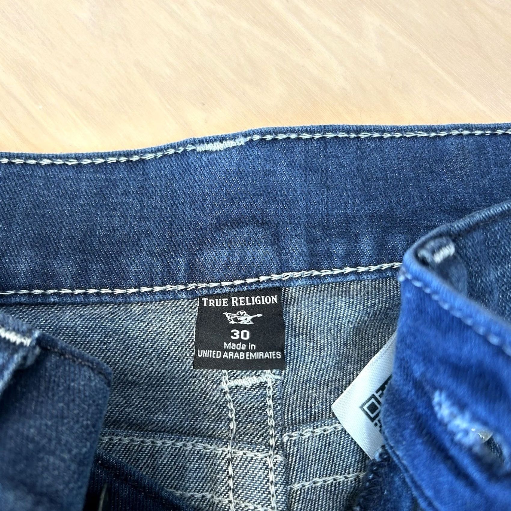 True Religion True Religion Geno Relaxed Slim Denim Blue Jean Men’s 30 Casual Straight 5-Pocket Pocket Stretch Size US 30 / EU 46 - 6 Thumbnail